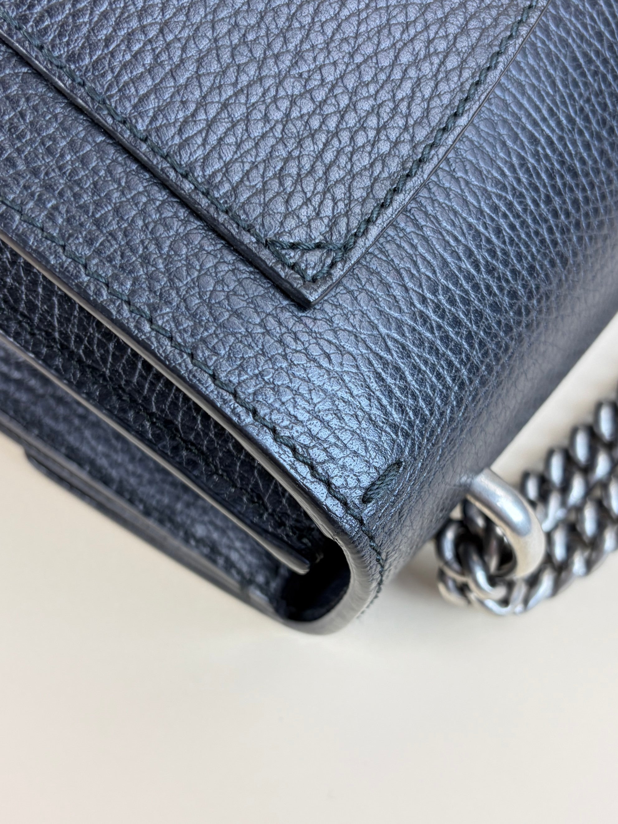 Gucci Black Dionysus black calfskin crystal medium