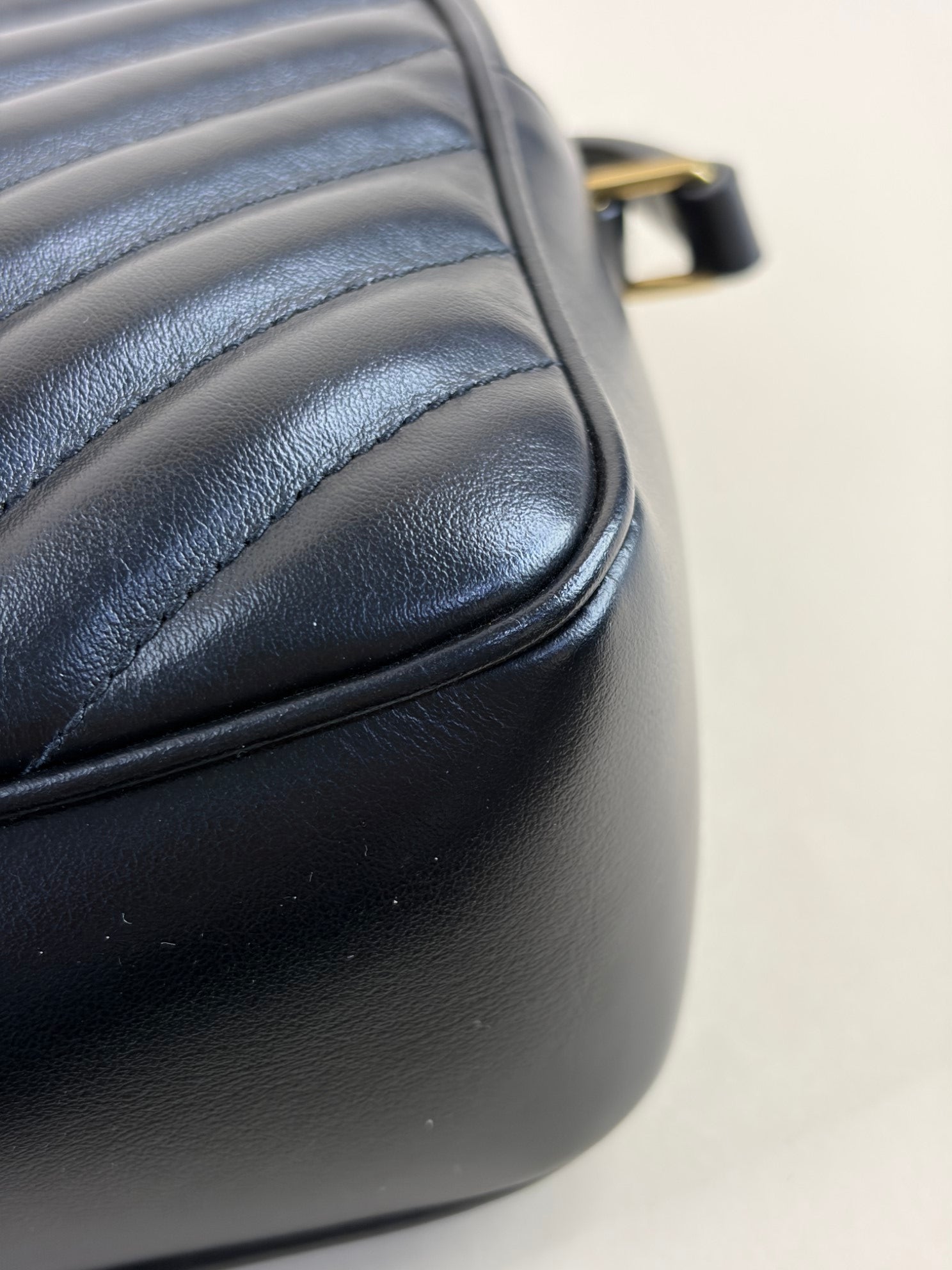 YSL Black Lou Camera calfskin matelassé monogram