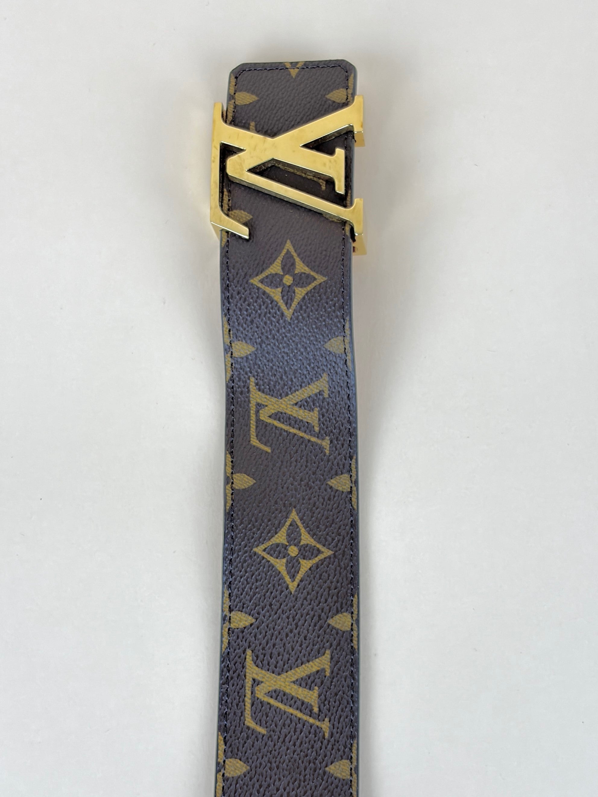 Louis Vuitton Monogram Beige Initiales Belt 40