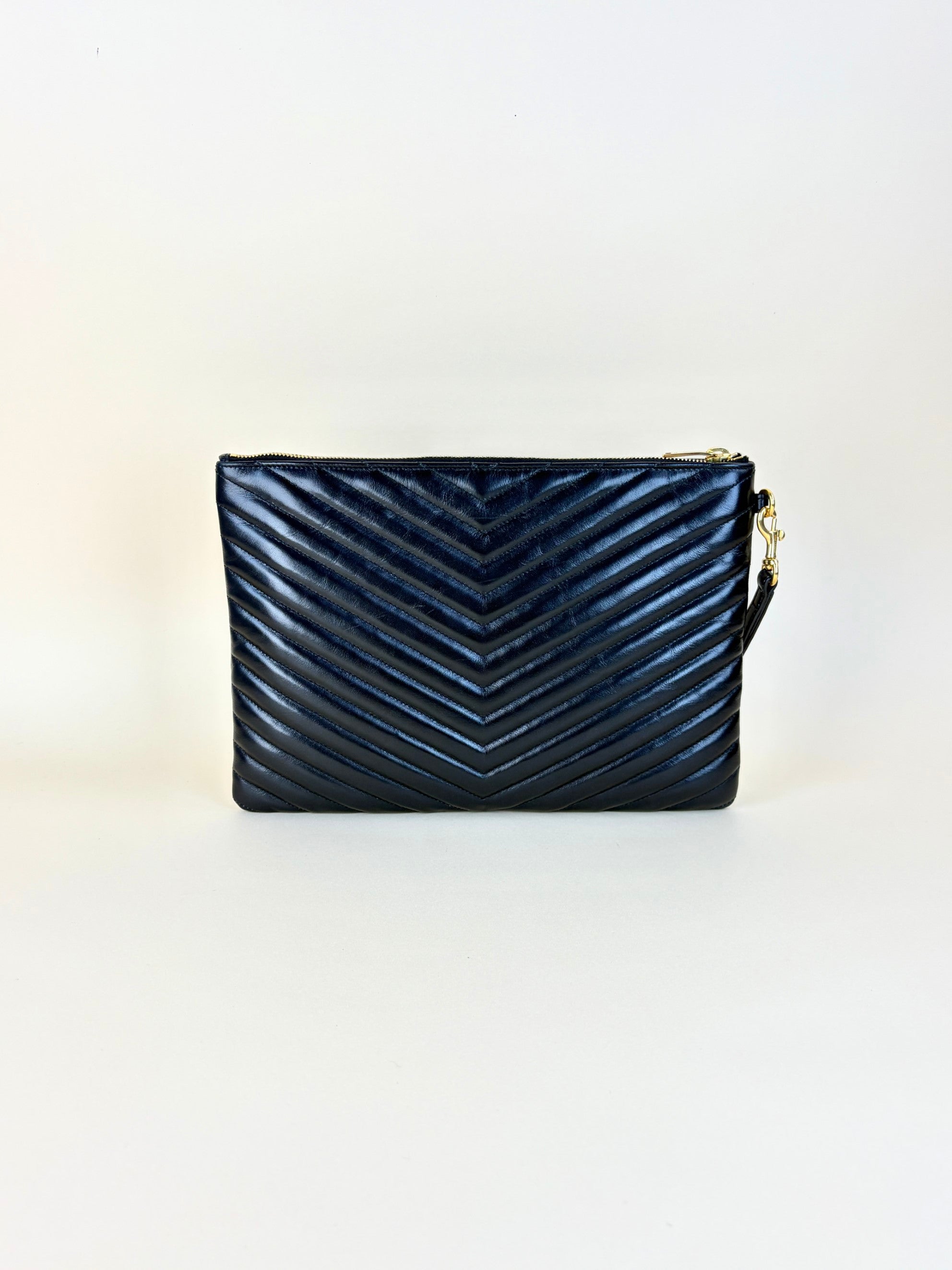 ysl black Cassandre tablet pouch