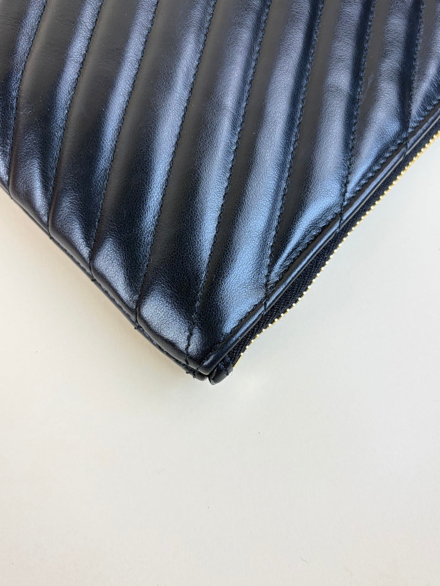 ysl black Cassandre tablet pouch