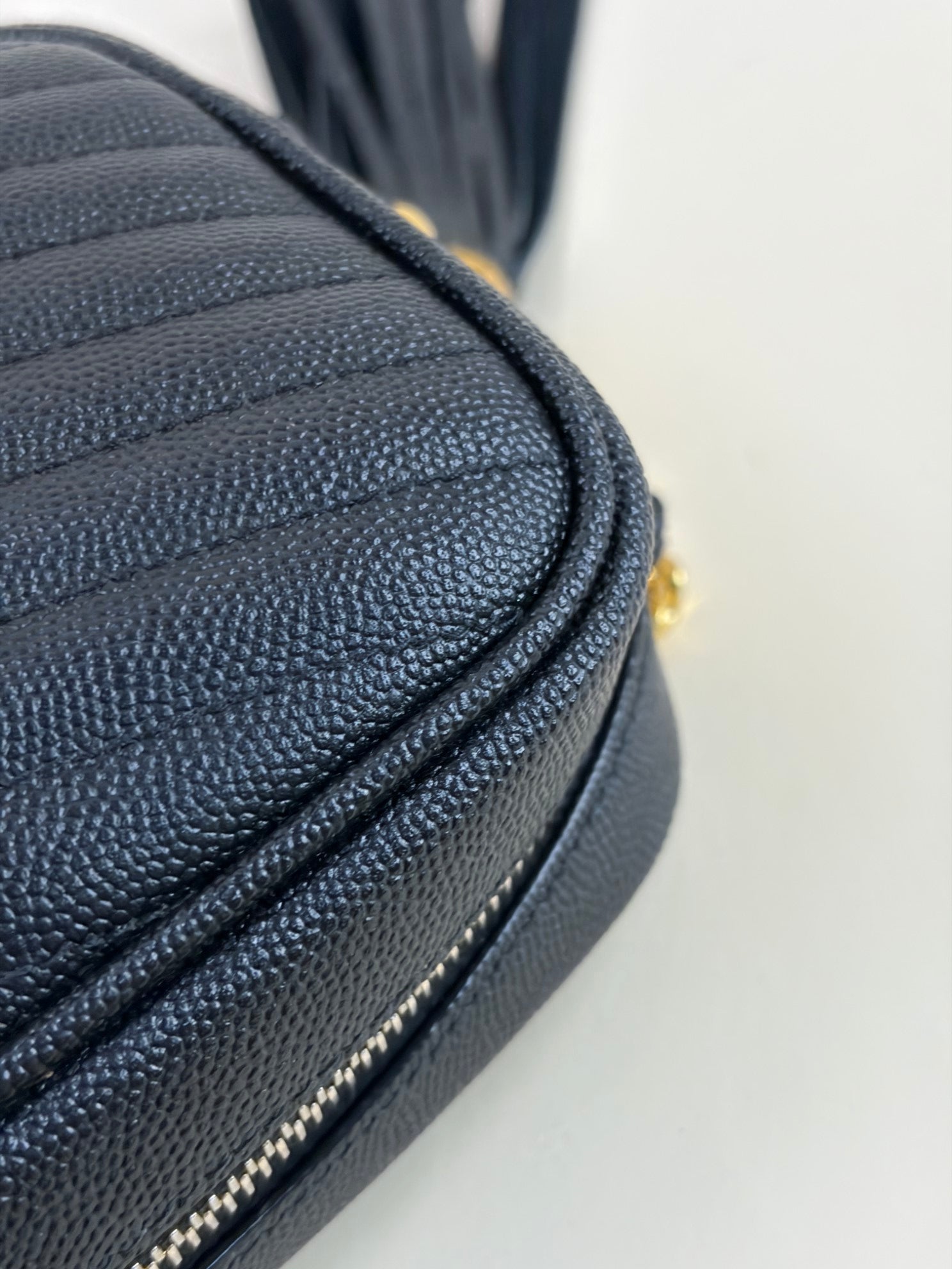 ysl black quilted leather mini Lou camera crossbody