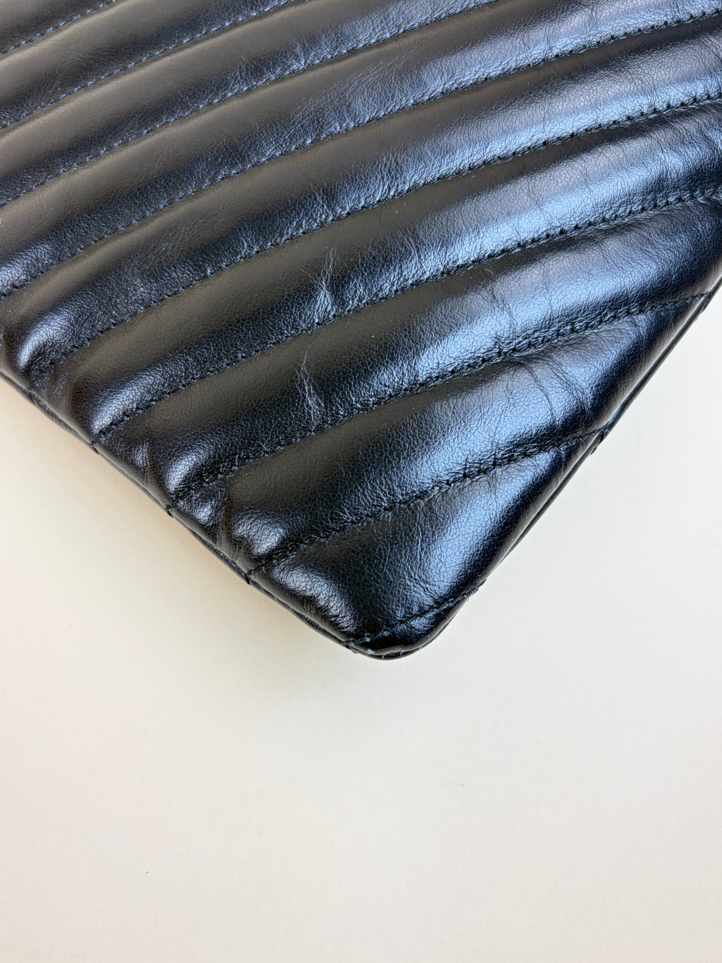 ysl black Cassandre tablet pouch