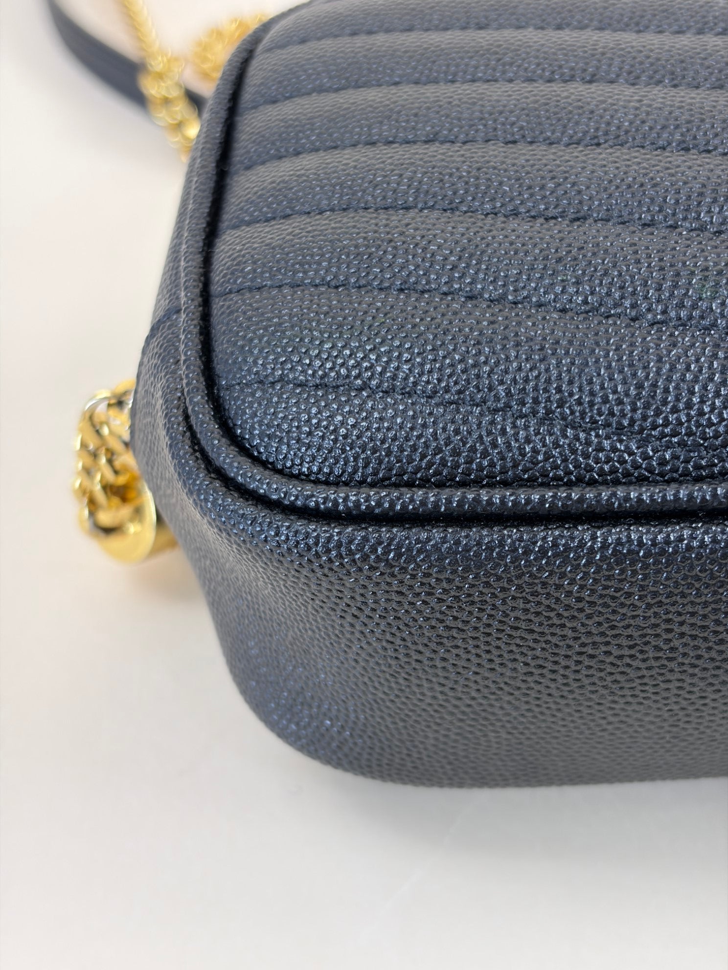 ysl black quilted leather mini Lou camera crossbody