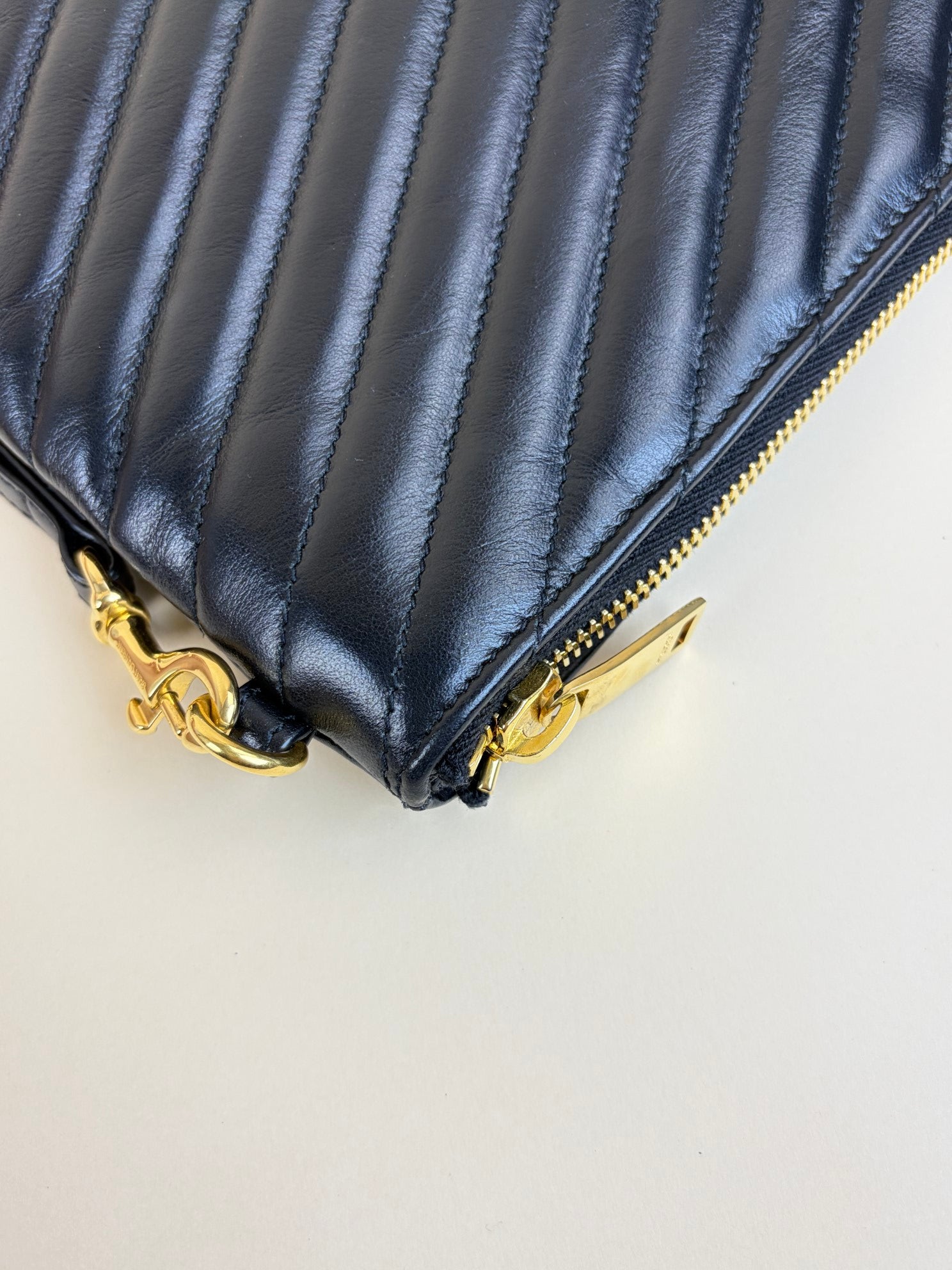 ysl black Cassandre tablet pouch