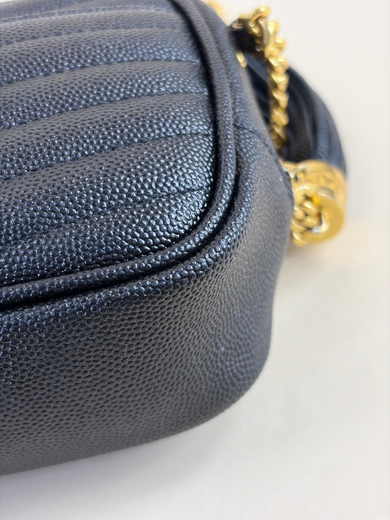 ysl black quilted leather mini Lou camera crossbody