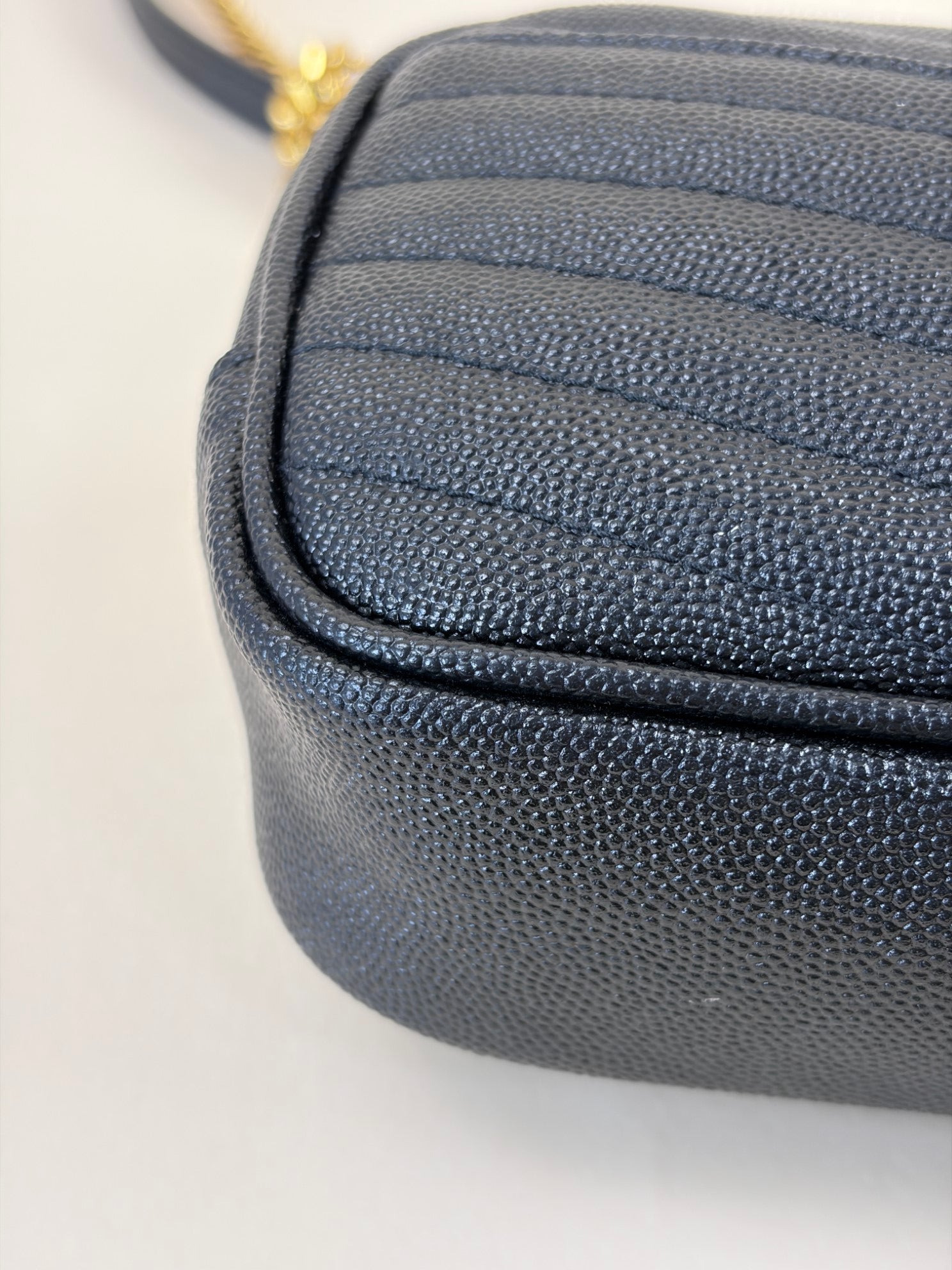 ysl black quilted leather mini Lou camera crossbody