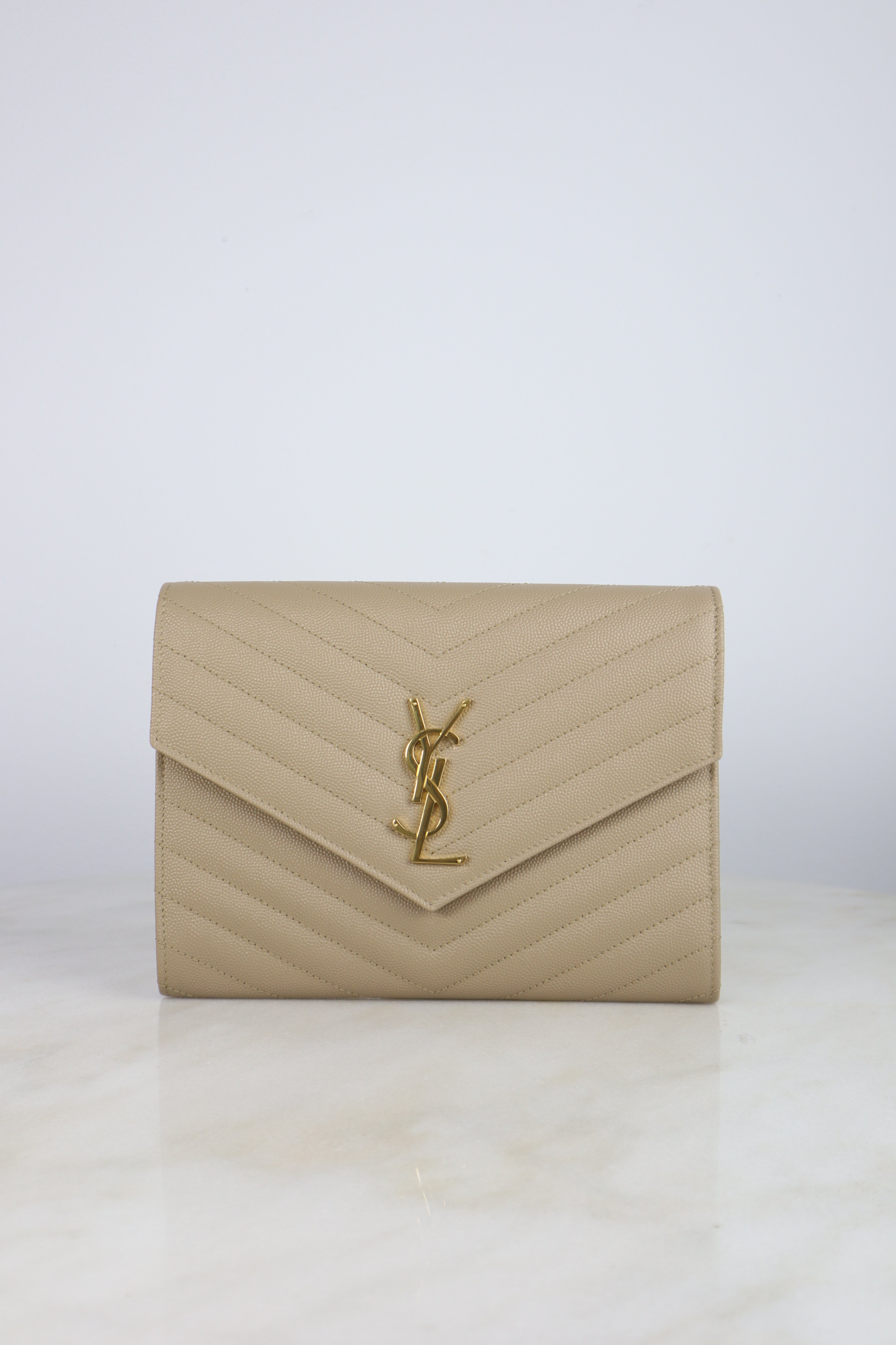 YSL Beige Cassandre Pouch