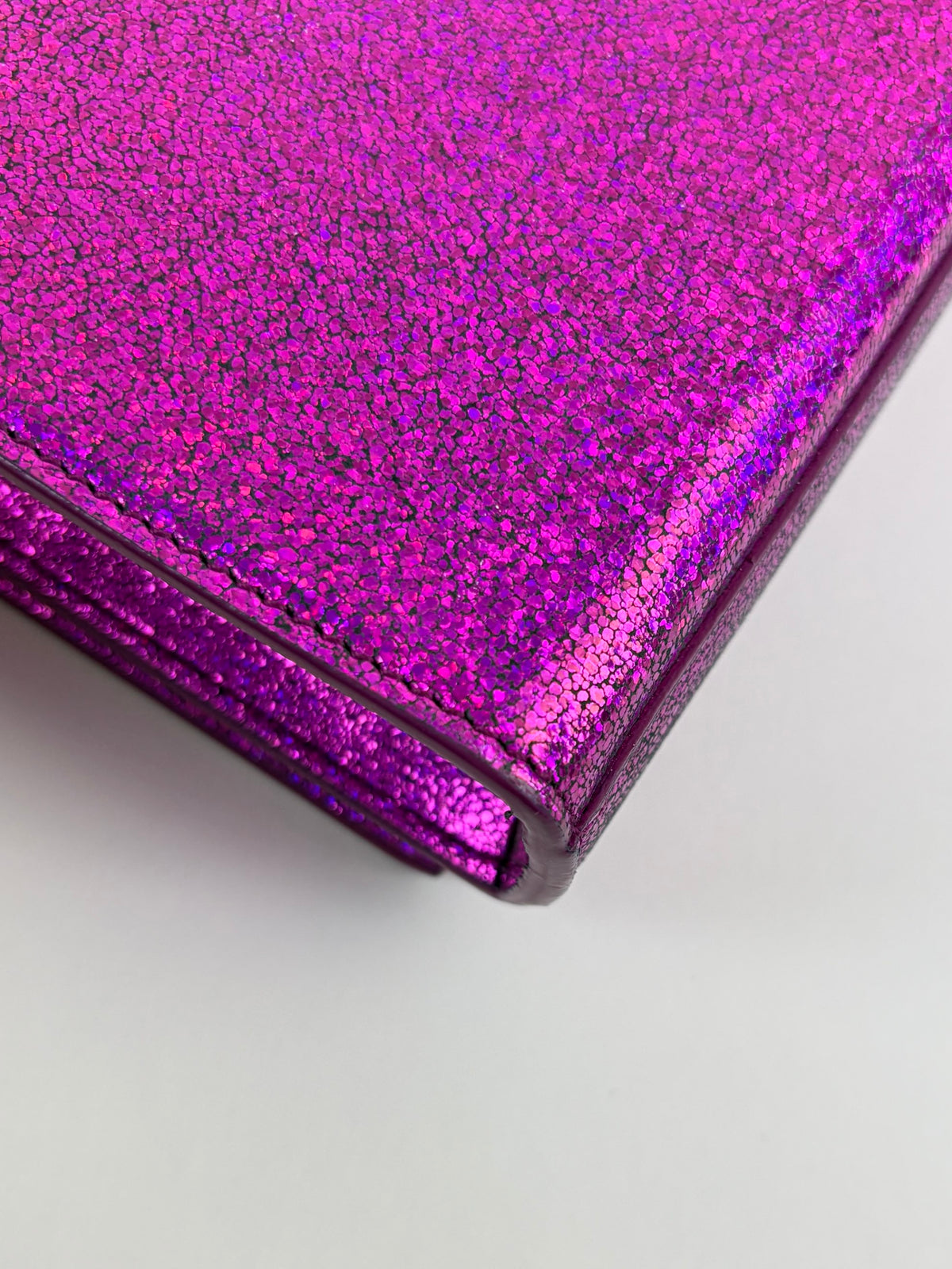 YSL pink glitter leather Kate small