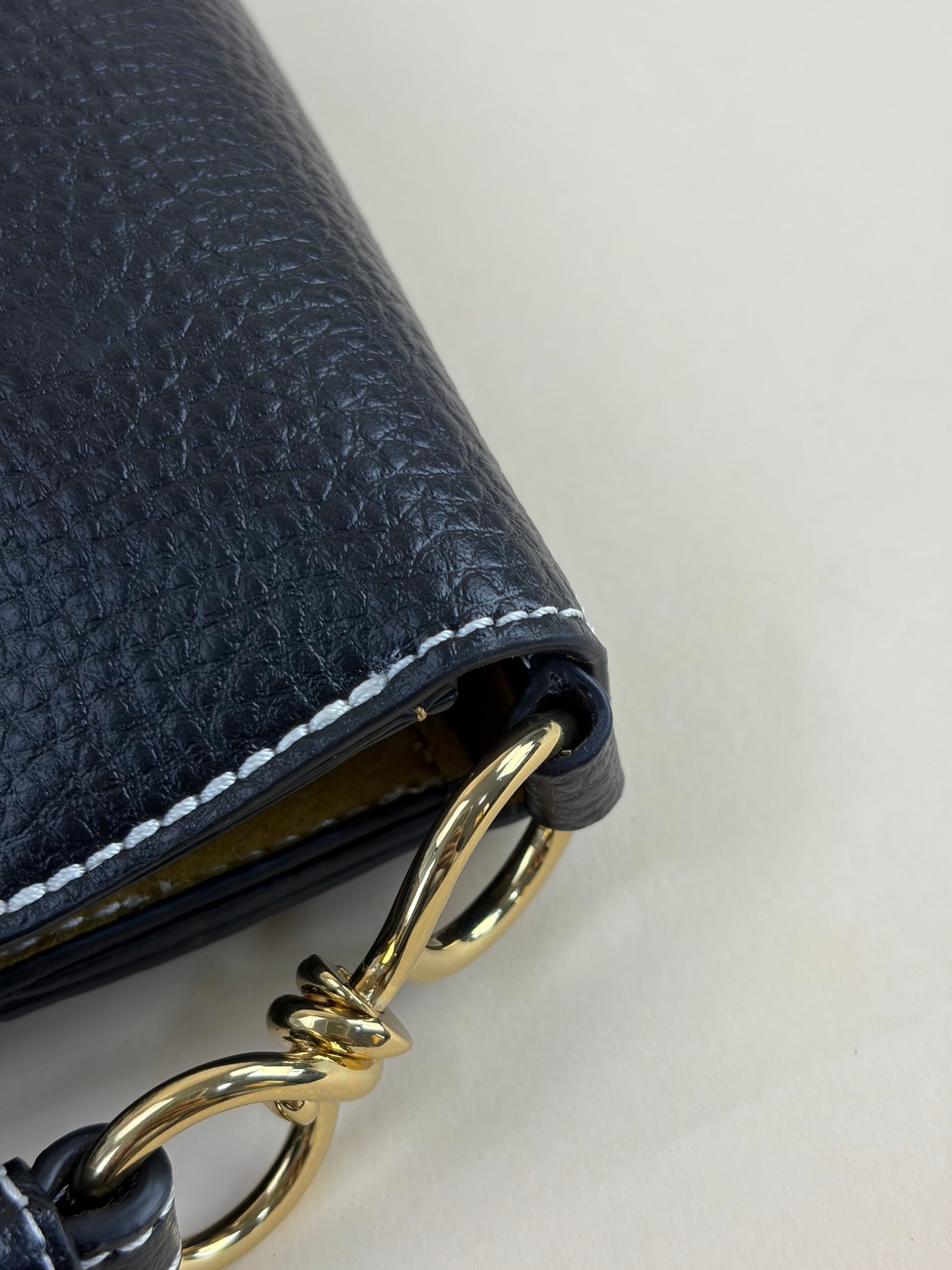 Stella McCartney black rainy leather logo square cross body bag