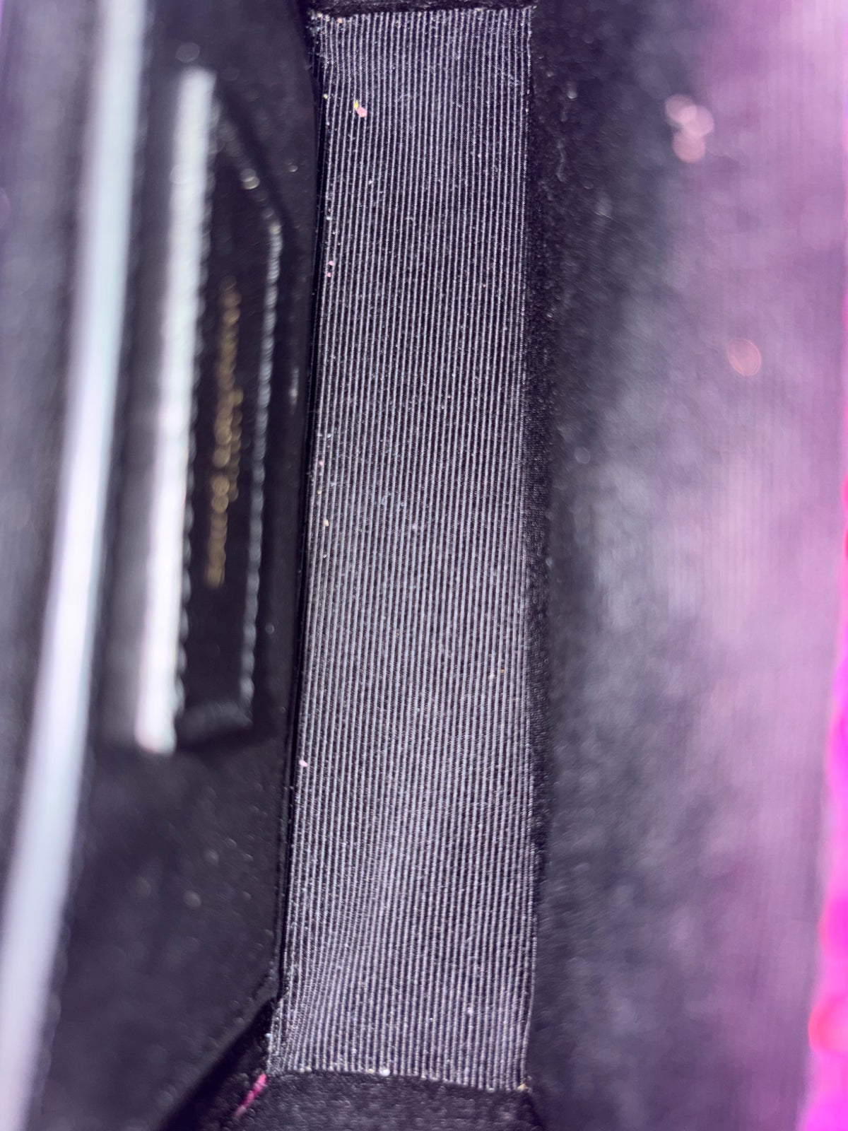 YSL pink glitter leather Kate small