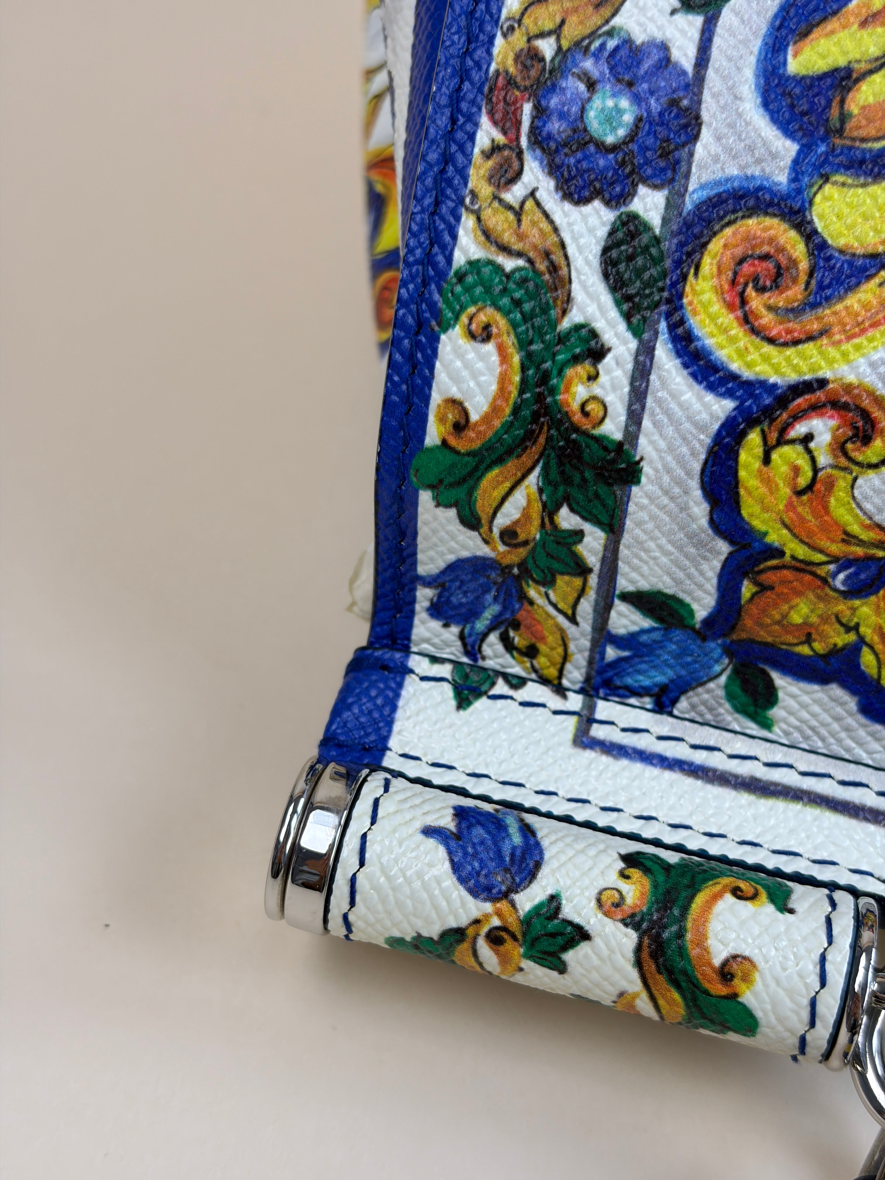 Dolce & Gabbana Multicolor Dauphine Large Sicily Majolica with Strap