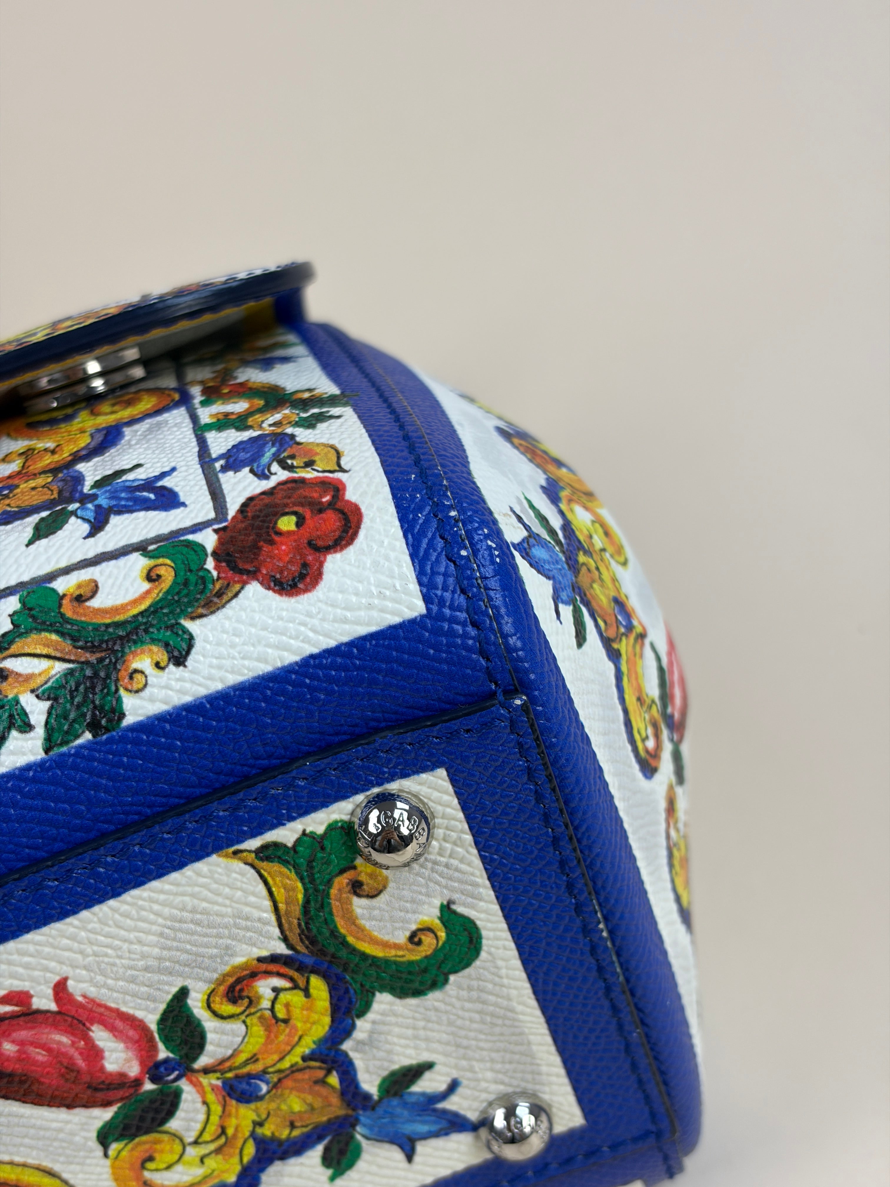 Dolce & Gabbana Multicolor Dauphine Large Sicily Majolica with Strap