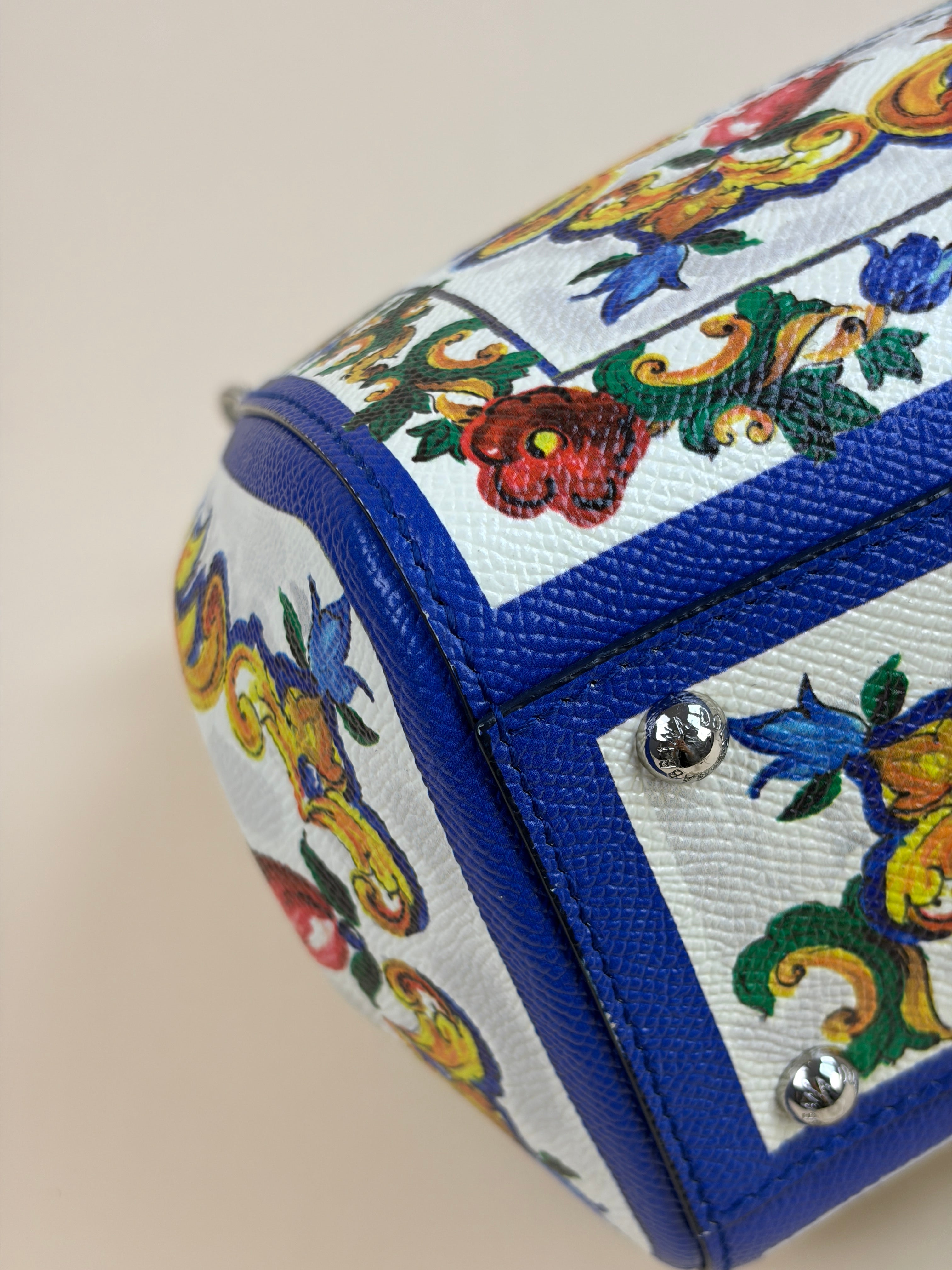 Dolce & Gabbana Multicolor Dauphine Large Sicily Majolica with Strap