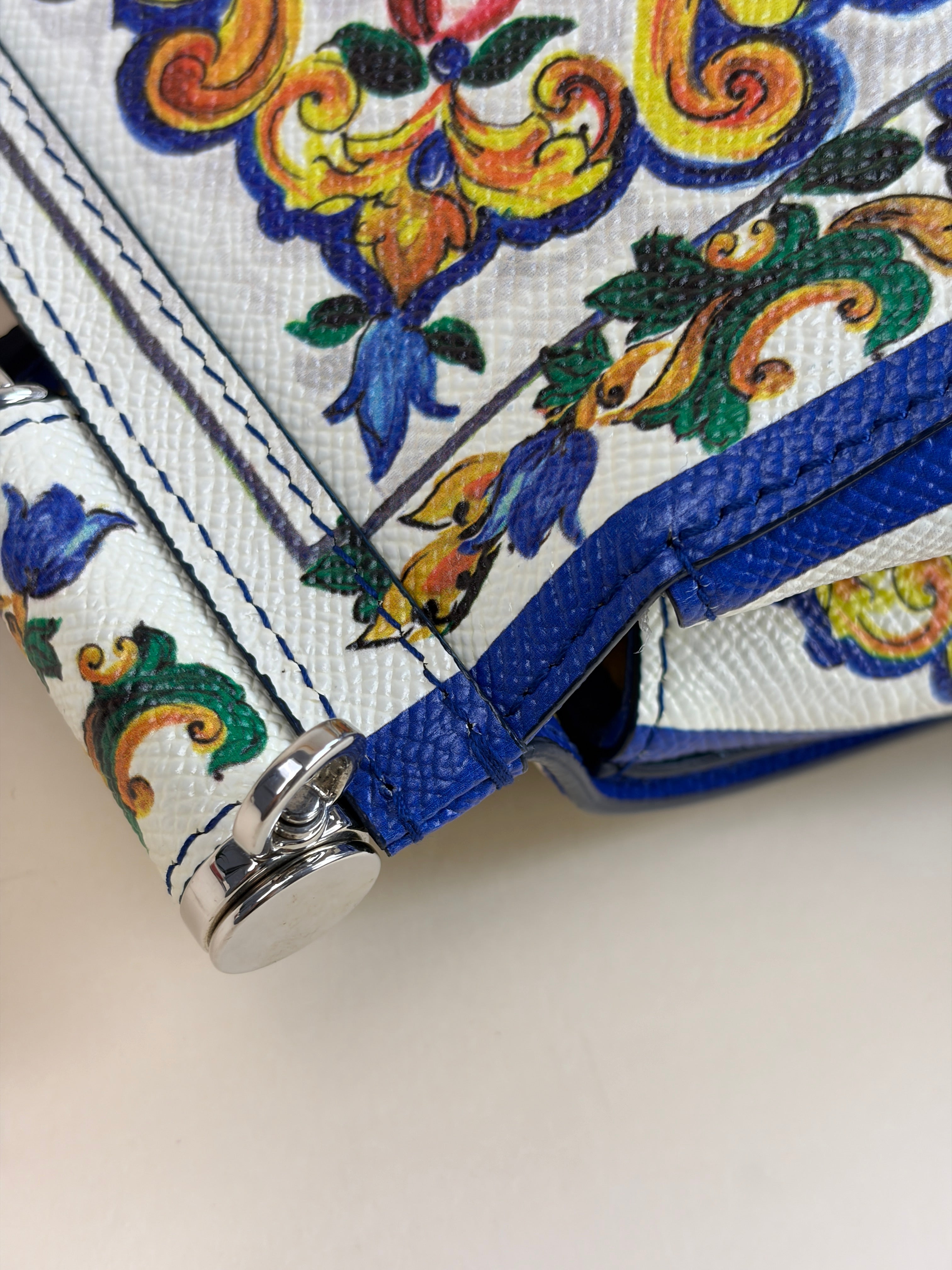 Dolce & Gabbana Multicolor Dauphine Large Sicily Majolica with Strap