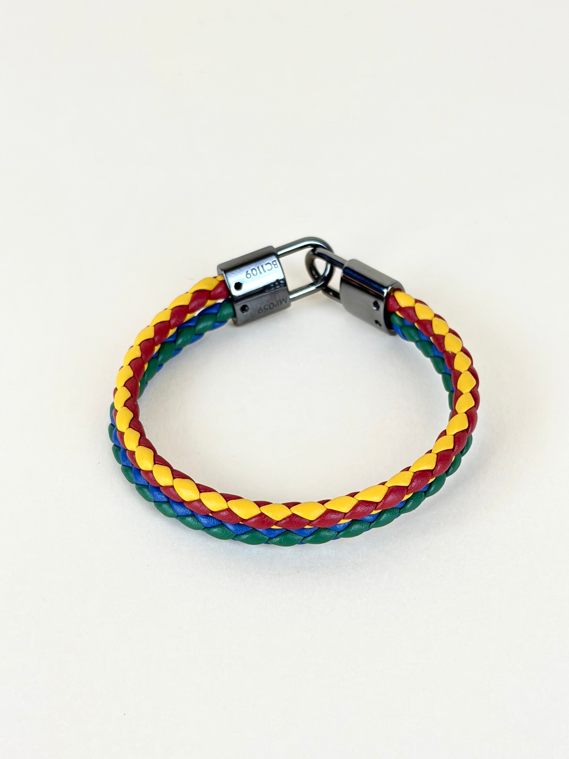 Louis Vuitton Multicolor Braided Twin Locks Bracelet
