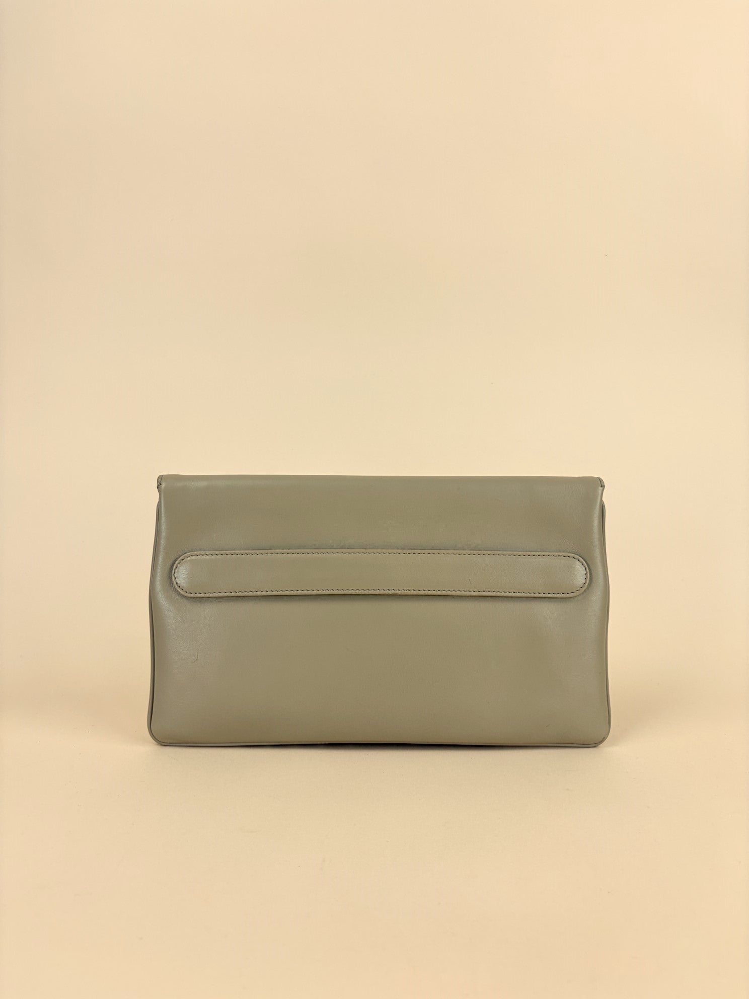 DIOR beige calfskin Dior double medium chain bag