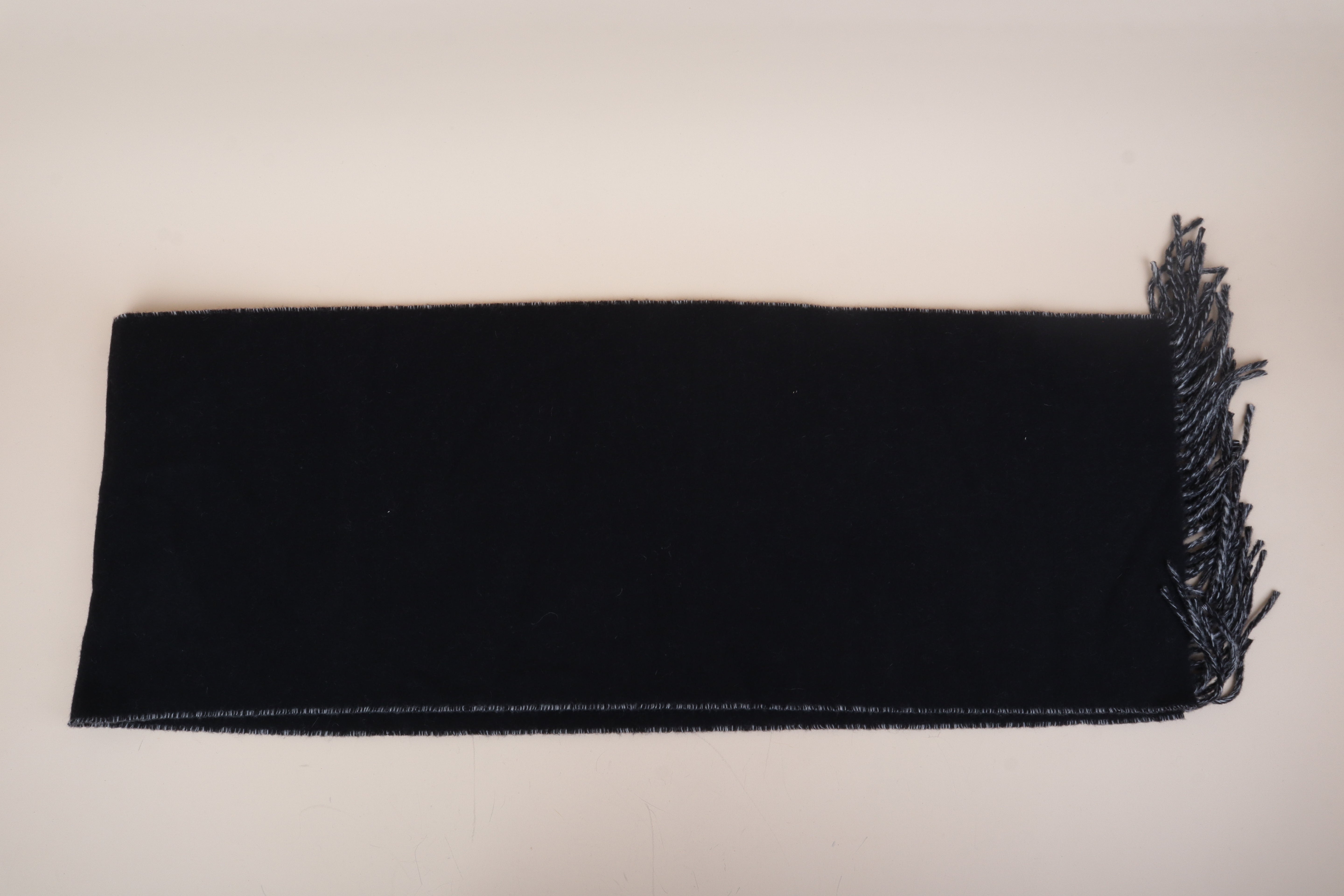 Jacquemus Bicolor Fringe Logo Wool Scarf