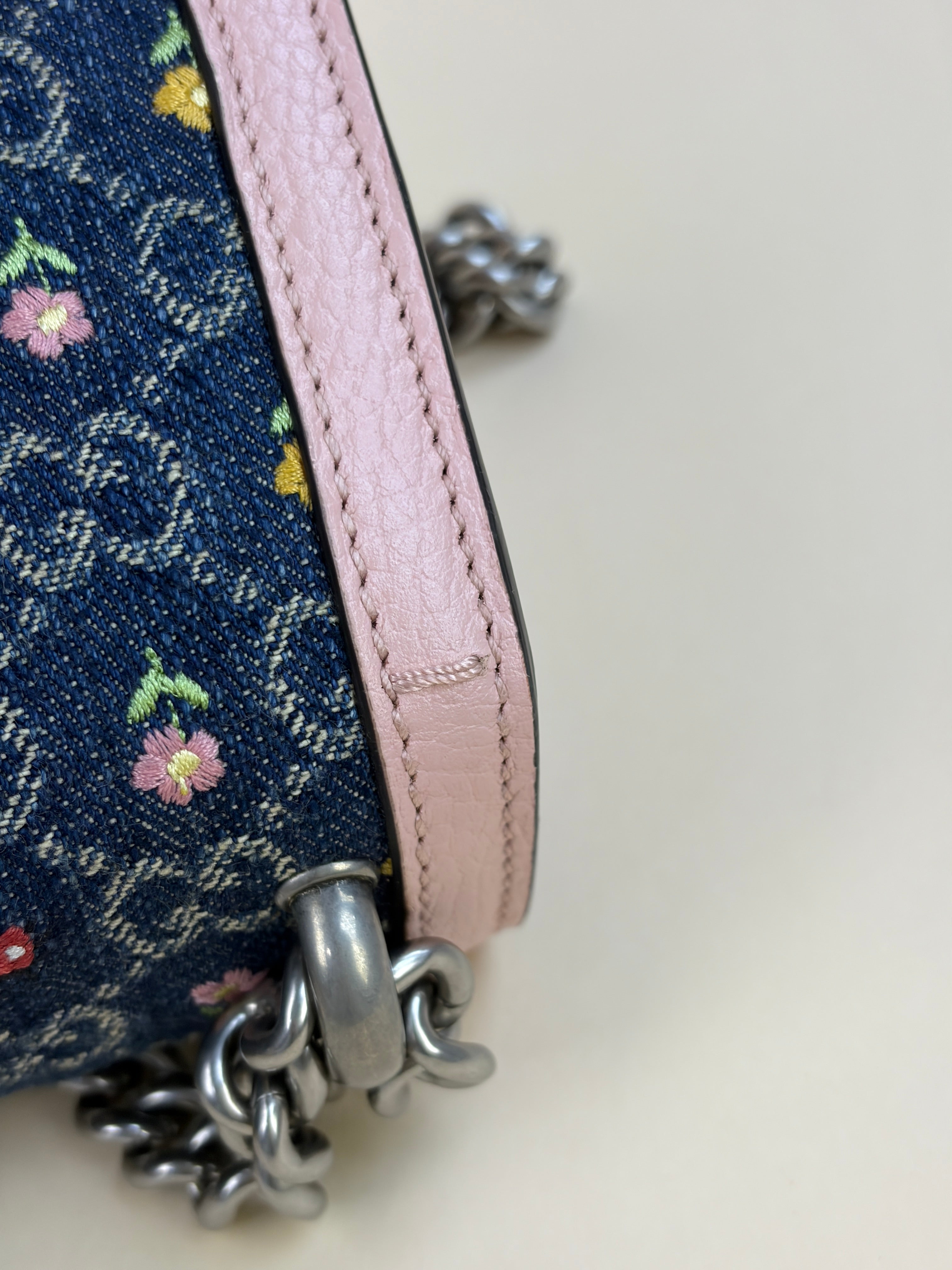 Gucci Bicolor Floral Embroidered Medium Dionysus Shoulder Bag