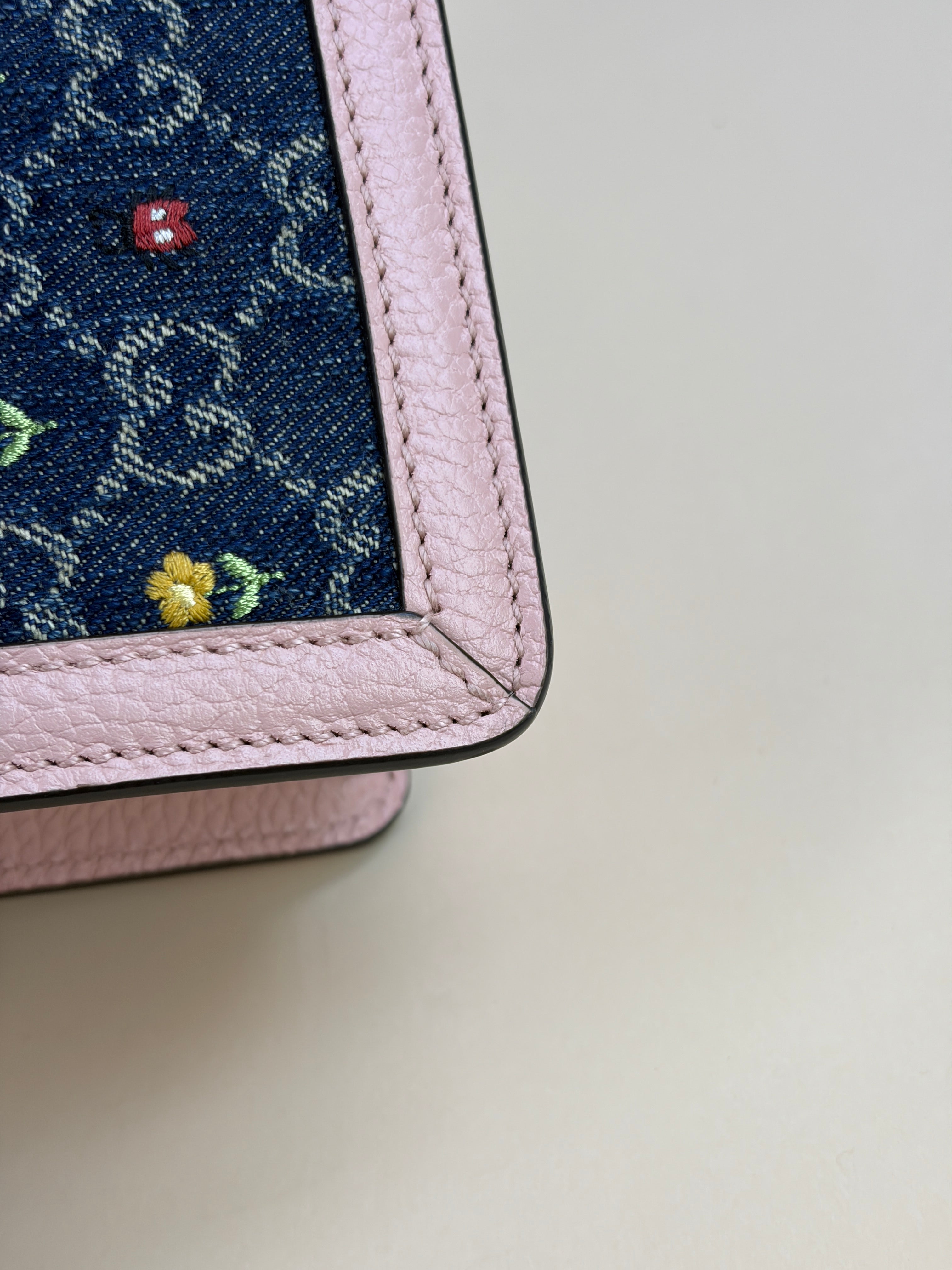 Gucci Bicolor Floral Embroidered Medium Dionysus Shoulder Bag