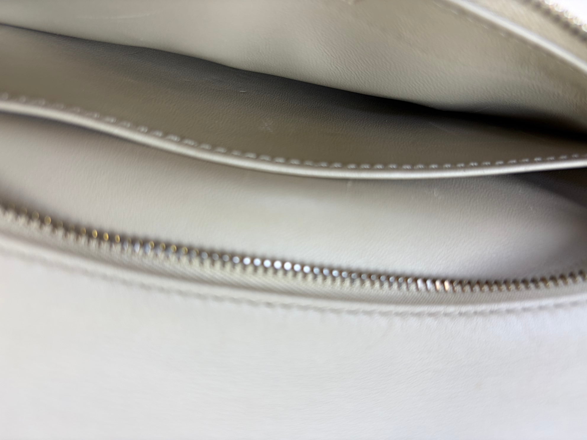 DIOR beige calfskin Dior double medium chain bag