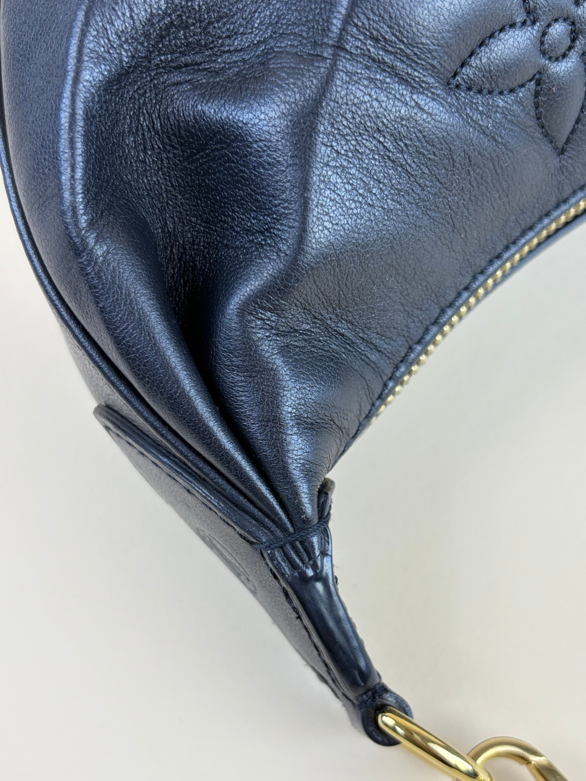 Louis Vuitton Black Monogram Over The Moon Bag with Chain and Strap