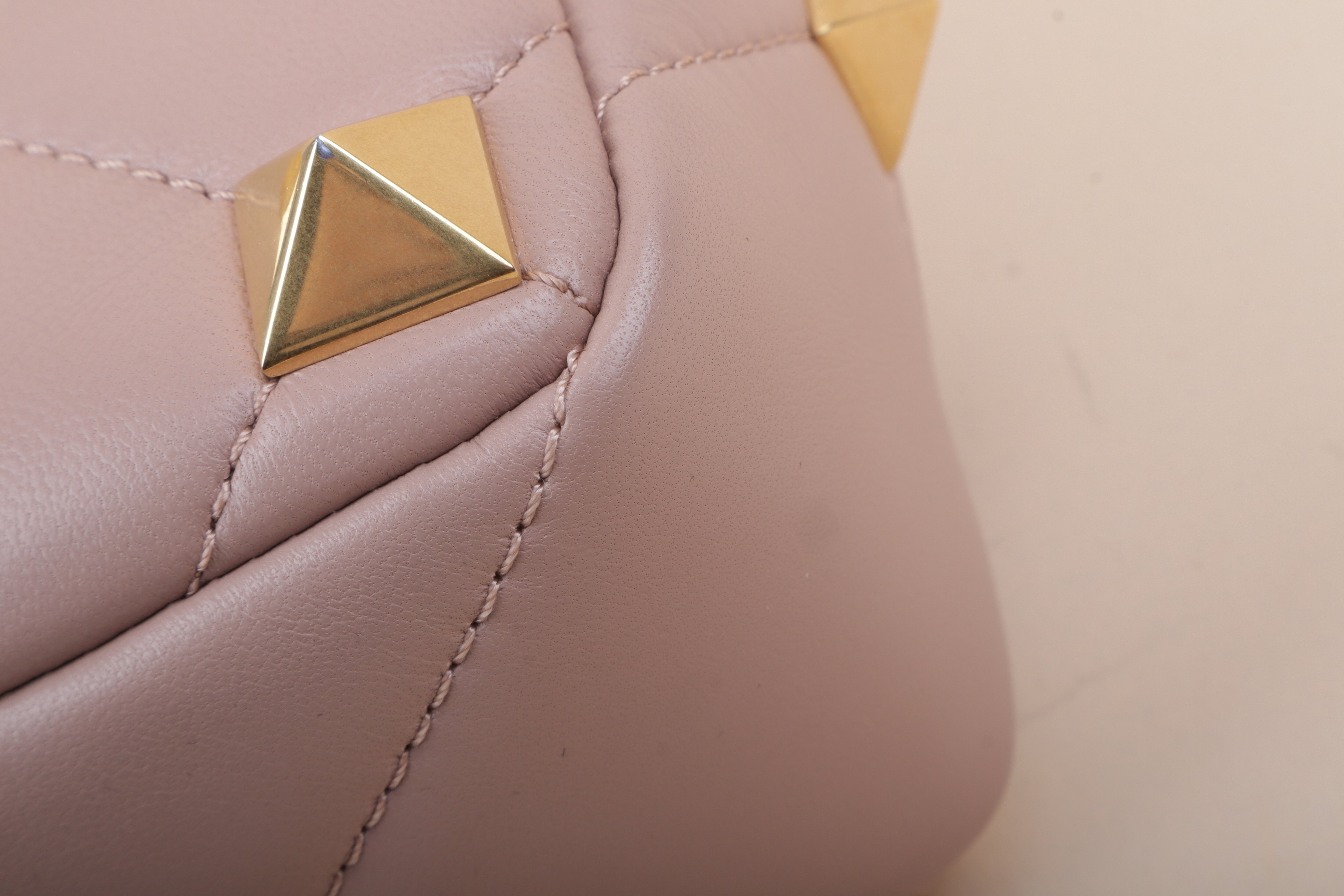 Valentino Rose Roman Stud Medium Shoulder Bag with Chain