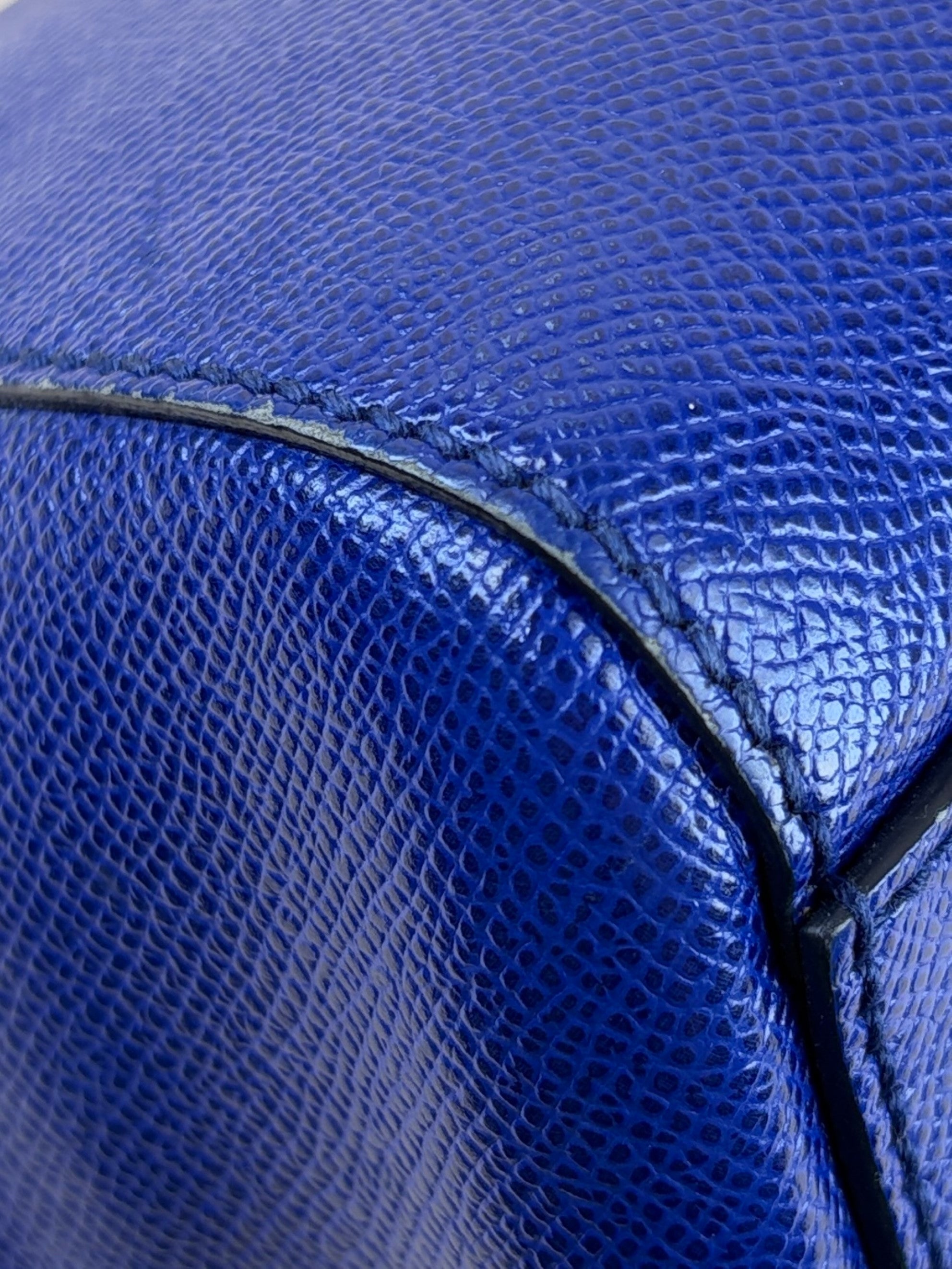 Dolce & Gabbana Blue Dauphine Large Sicily Handbag with Strap