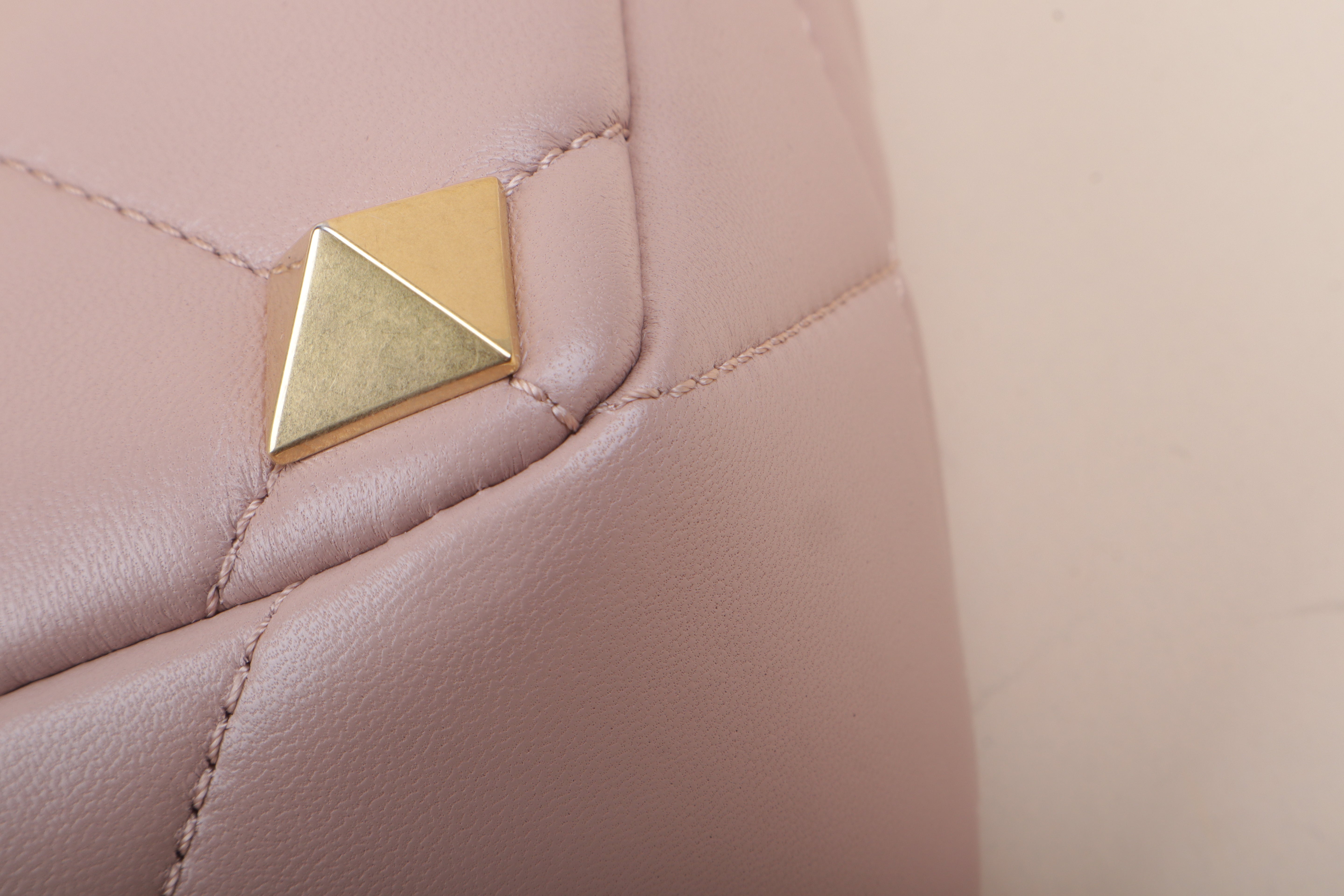Valentino Rose Roman Stud Medium Shoulder Bag with Chain