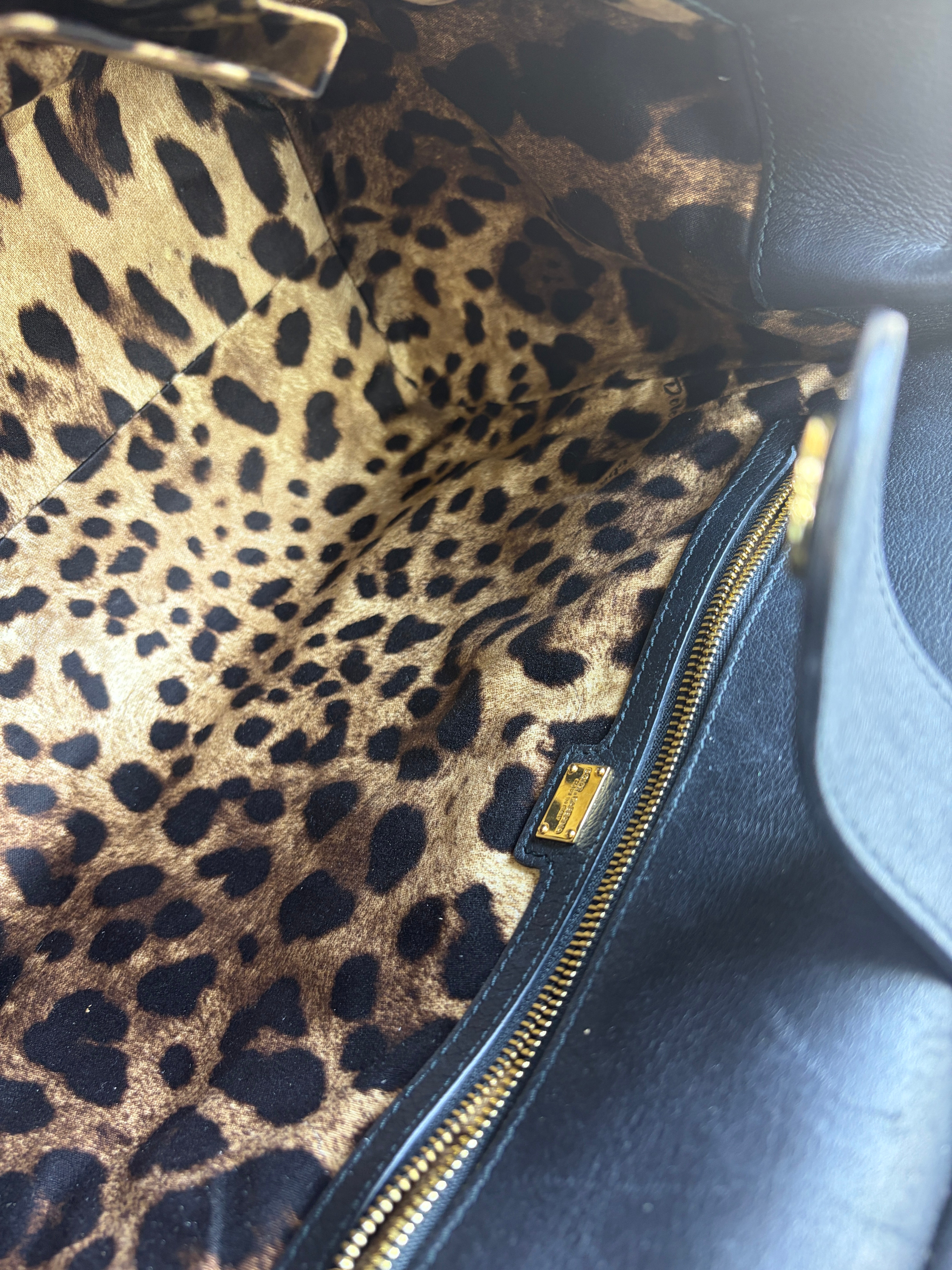 Dolce & Gabbana Black Maxi Sicily Handbag with Strap