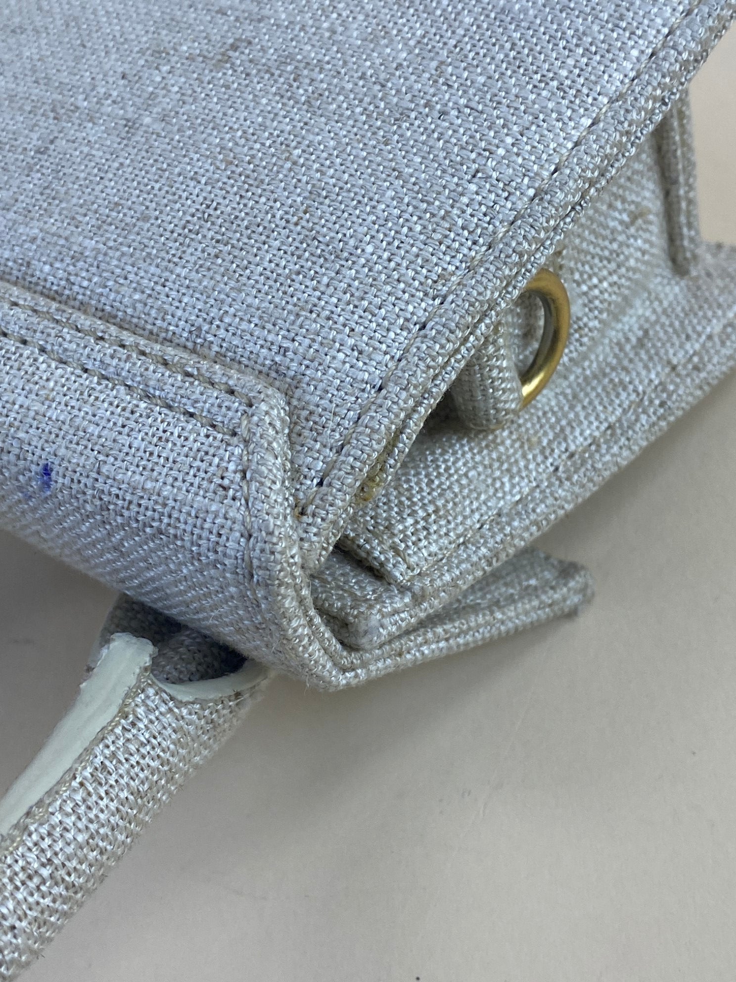 Jacquemus le Chiquita canvas beige mini crossbody