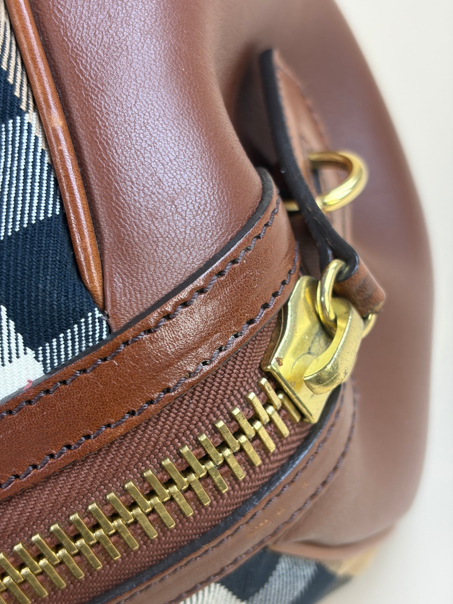 Burberry Brown House Check Blaze Bag