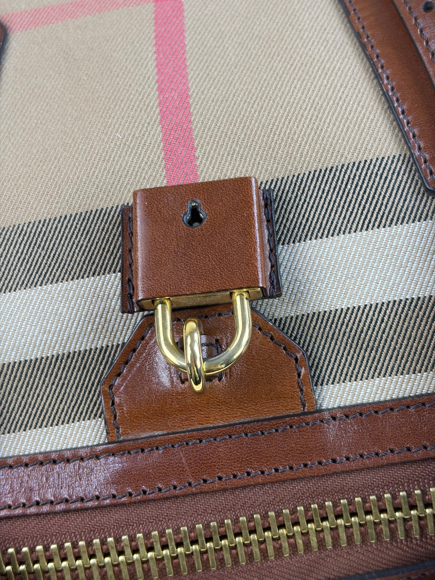 Burberry Brown House Check Blaze Bag