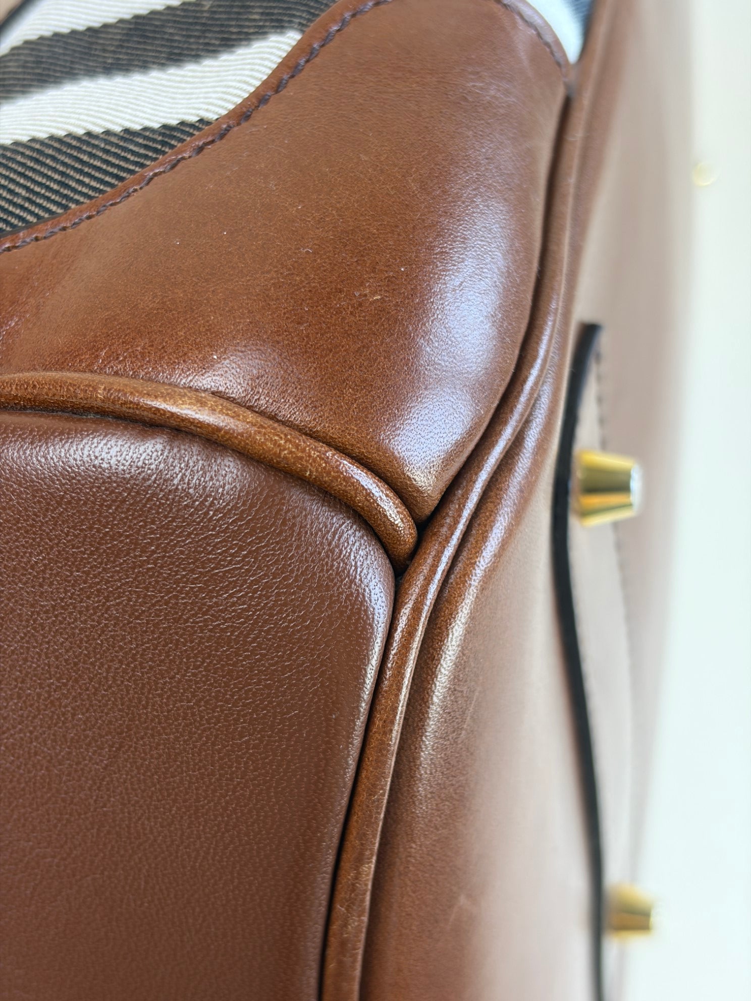 Burberry Brown House Check Blaze Bag