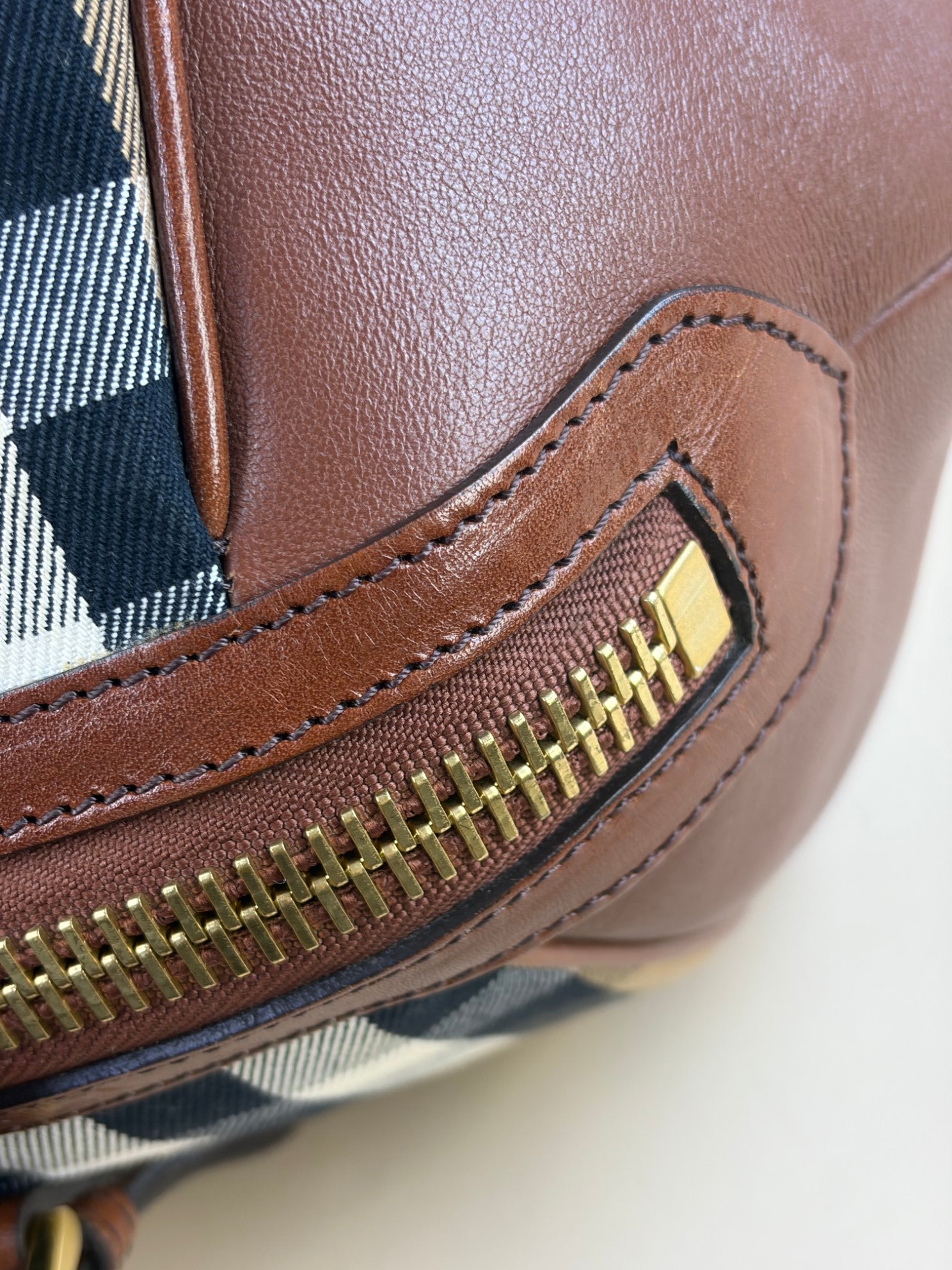 Burberry Brown House Check Blaze Bag