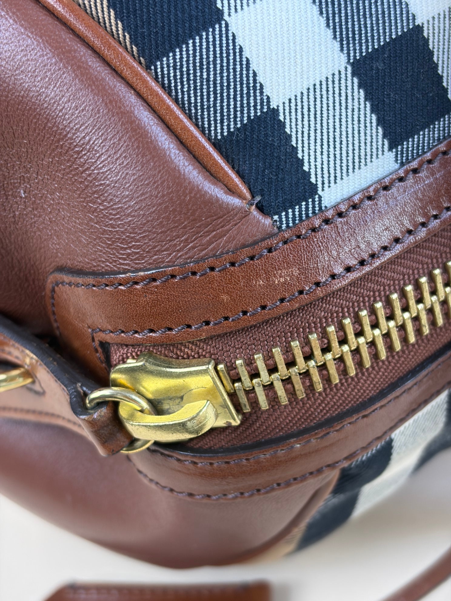 Burberry Brown House Check Blaze Bag