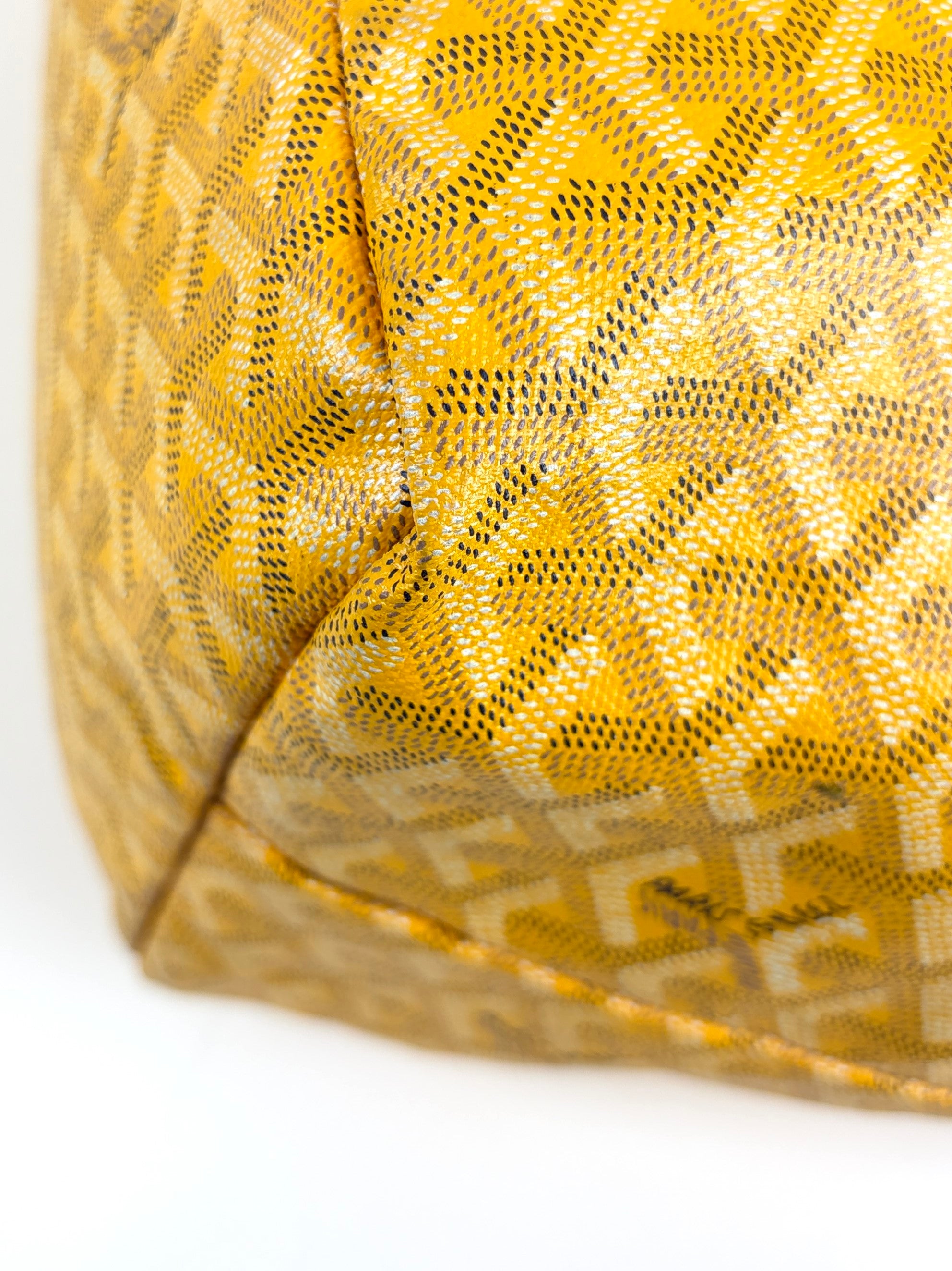 Goyard Yellow Goyardine Saint Louis GM Shoulder Bag