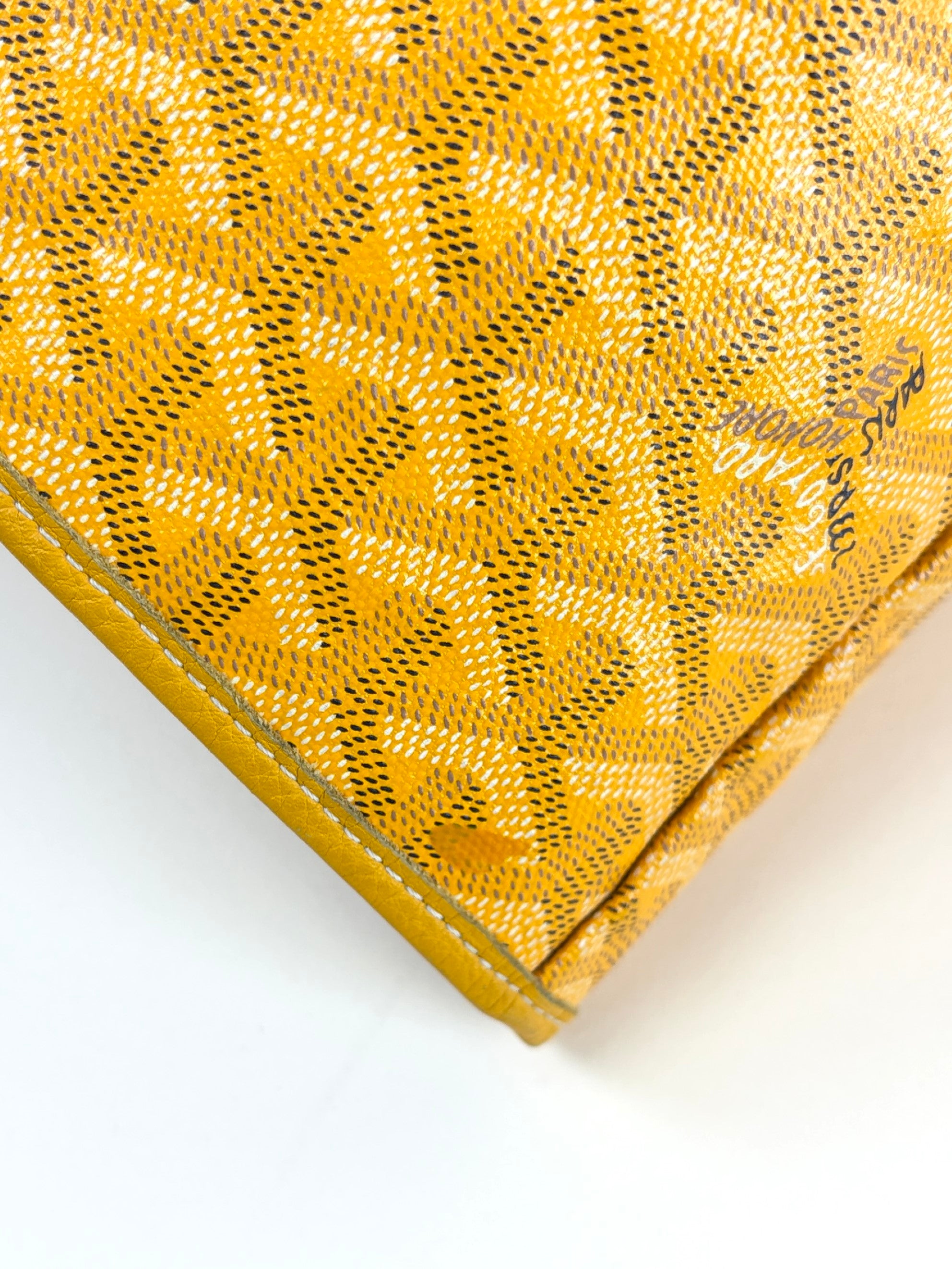 Goyard Yellow Goyardine Saint Louis GM Shoulder Bag