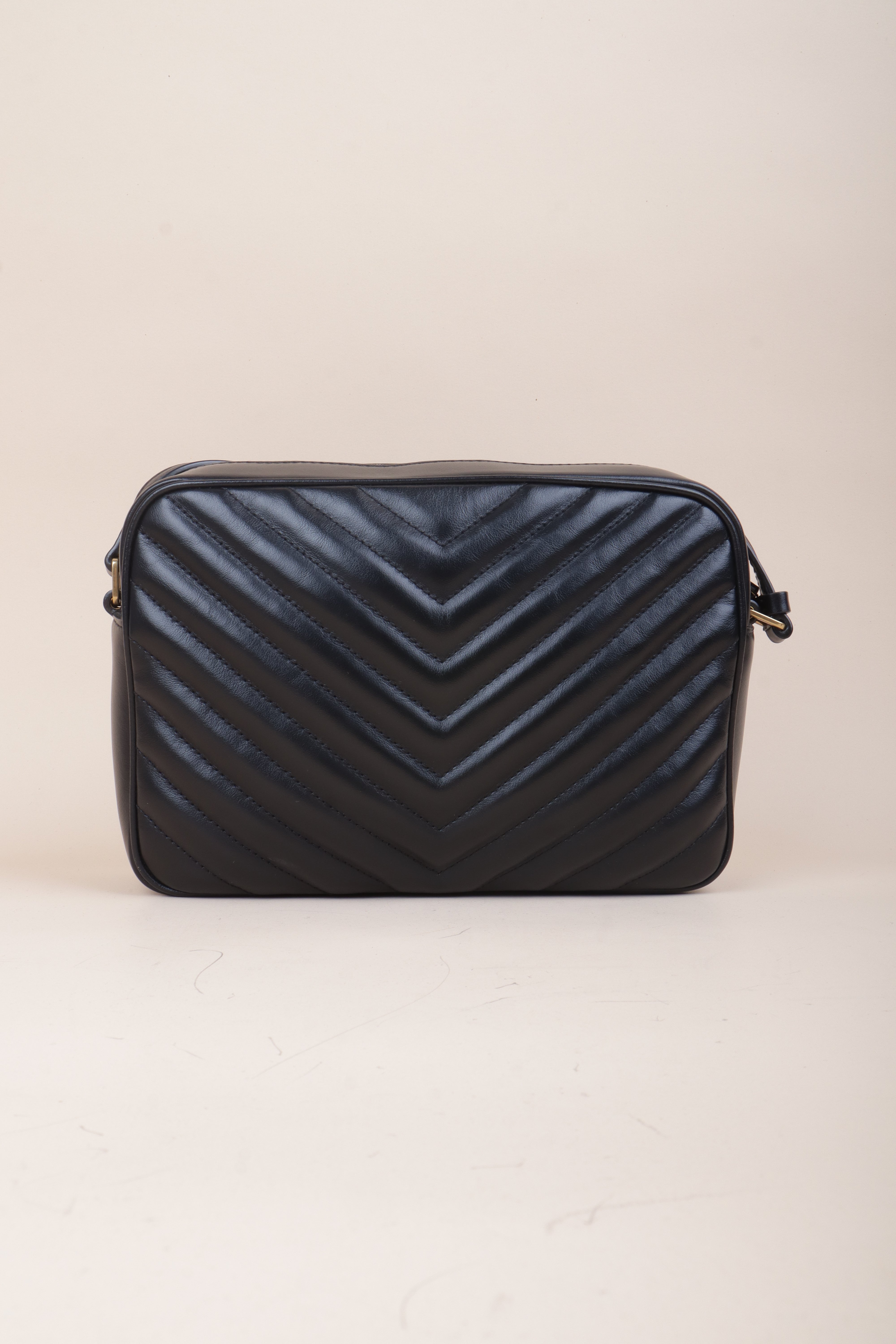 YSL Black Lou Camera Crossbody Bag