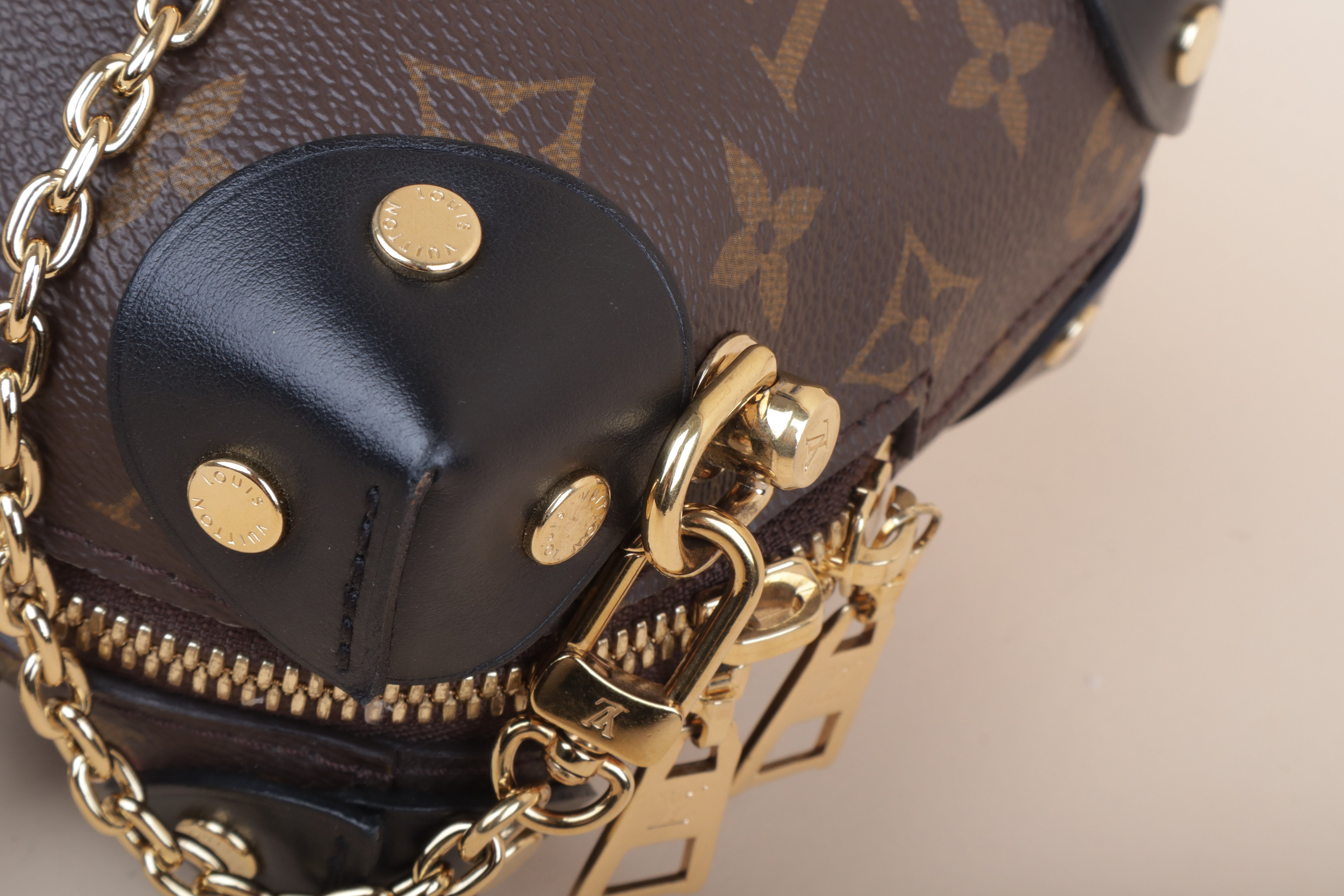 Louis Vuitton Monogram Black Petite Malle Souple Bag