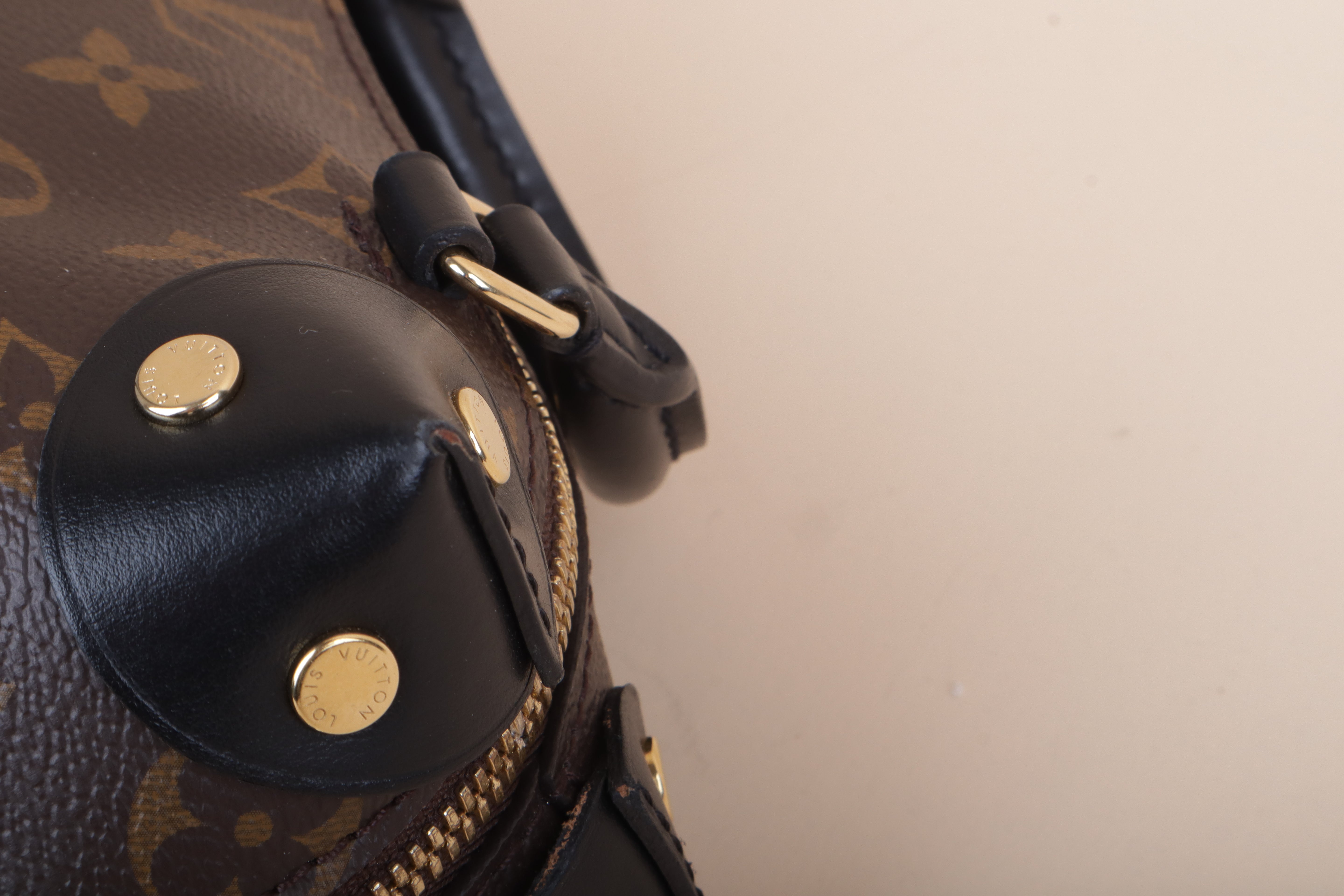 Louis Vuitton Monogram Black Petite Malle Souple Bag