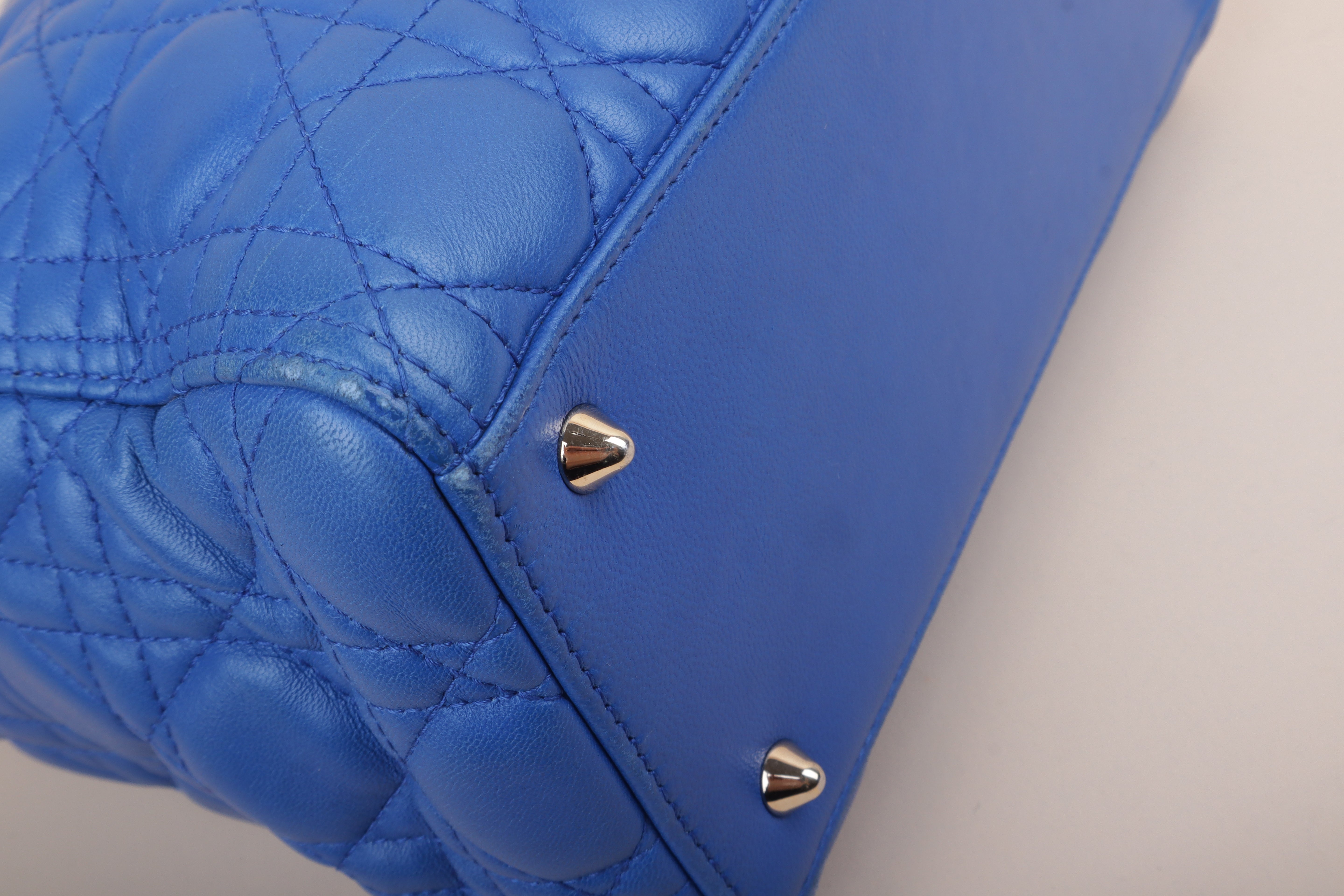 Christian Dior Blue Medium Lady Dior Tote Bag