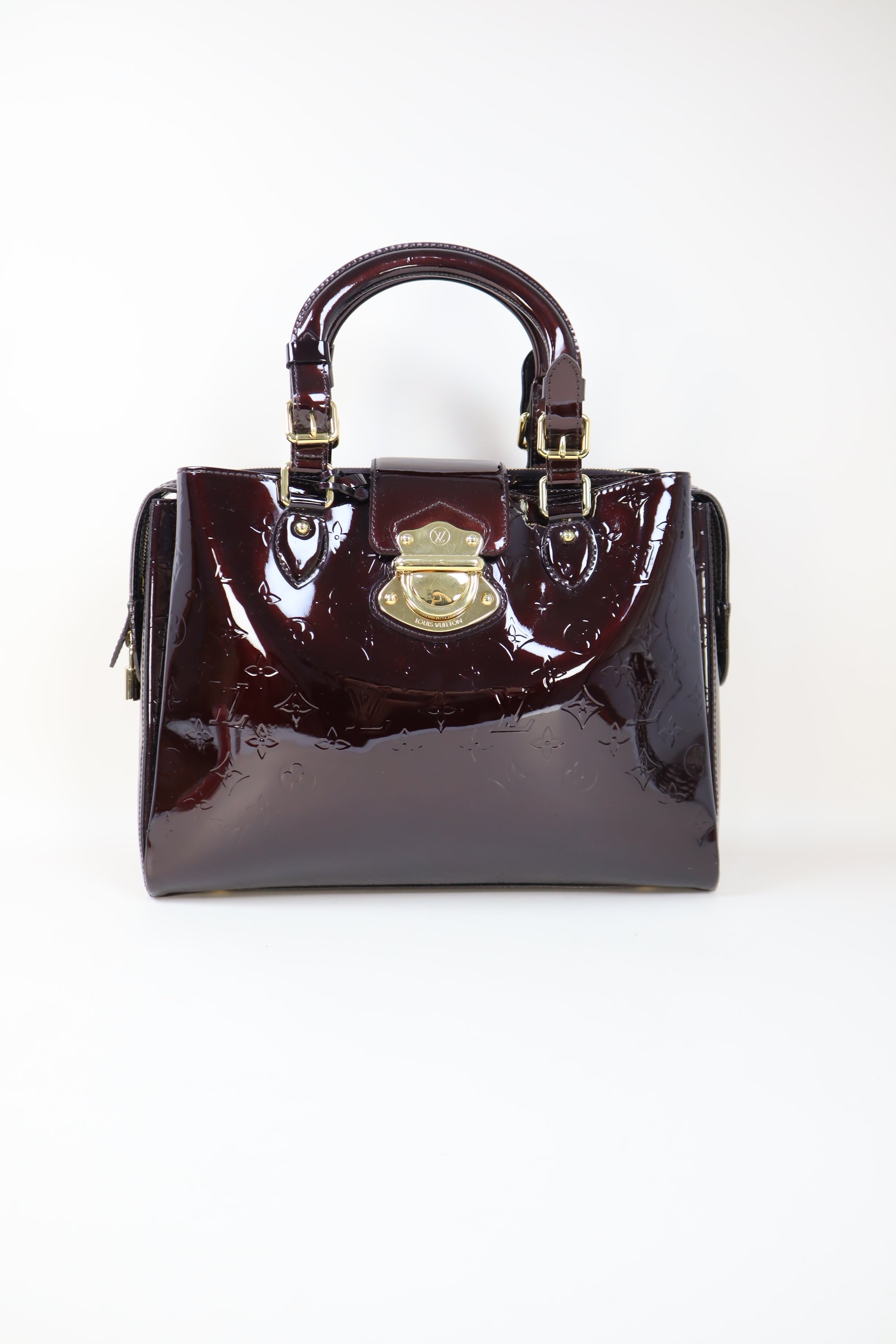Louis Vuitton Burgundy Monogram Vernis Melrose Avenue Tote Bag
