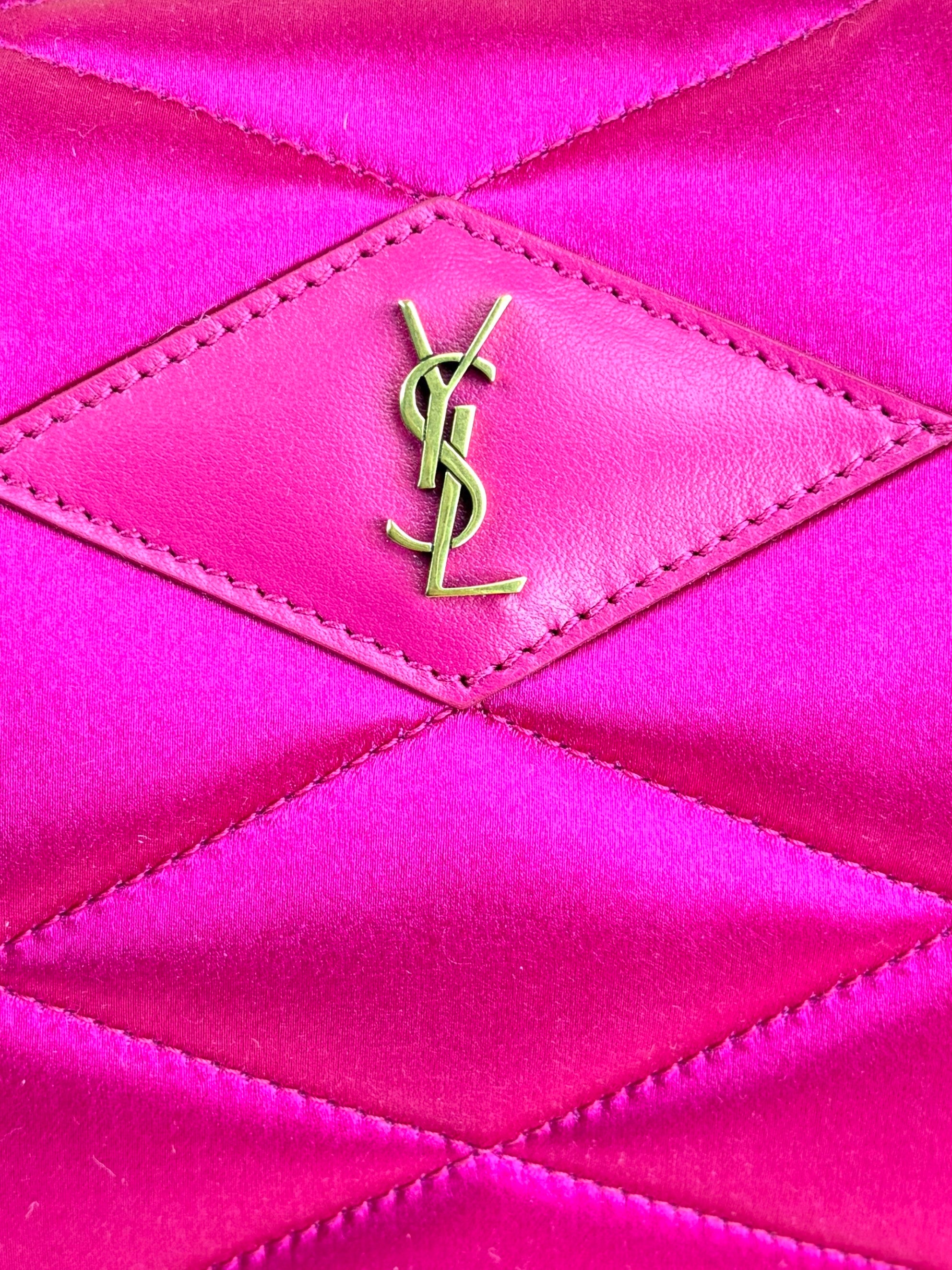 YSL pink Sade Envelope Quilted Large Clutch