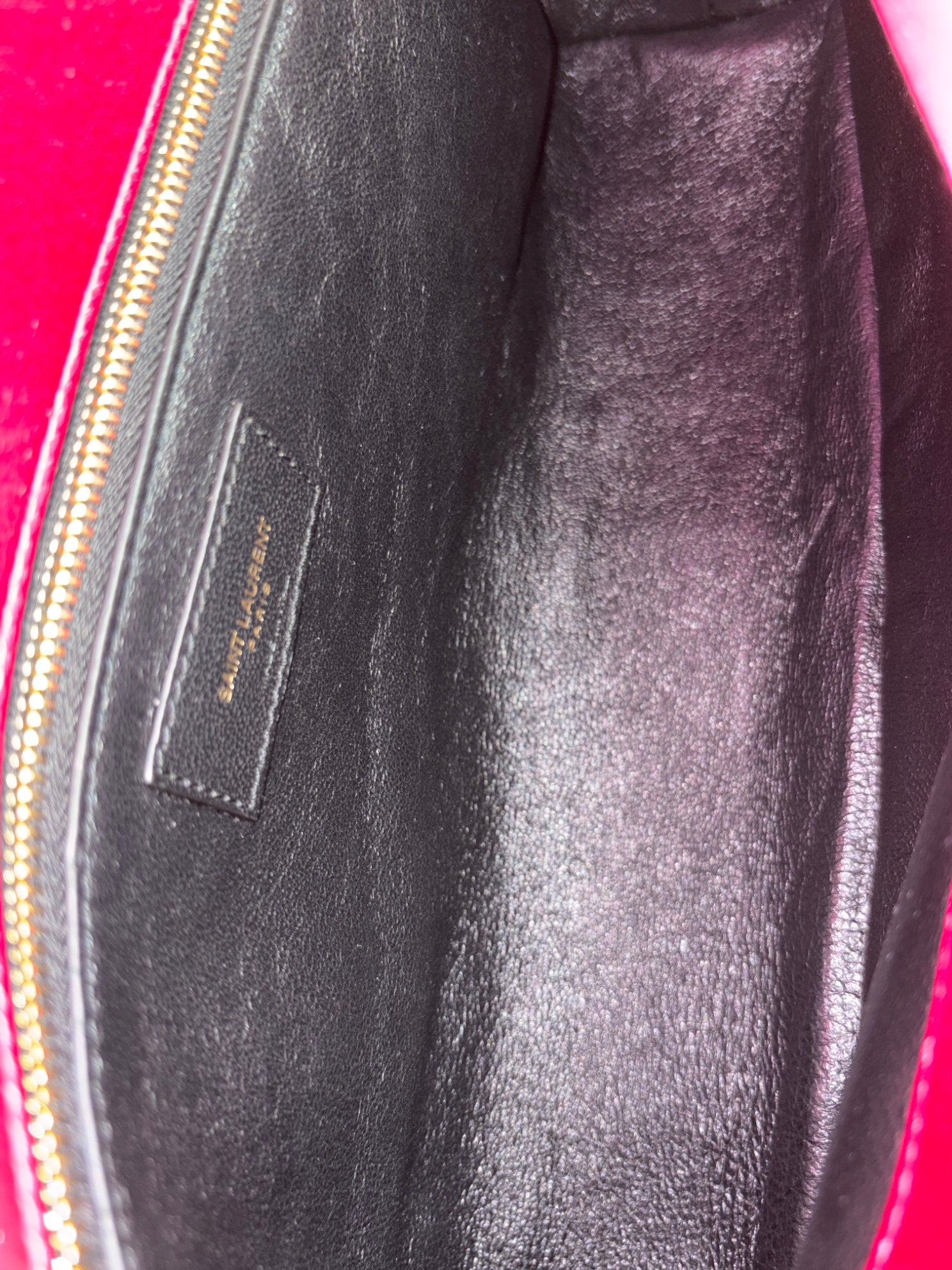 YSL pink Sade Envelope Quilted Large Clutch