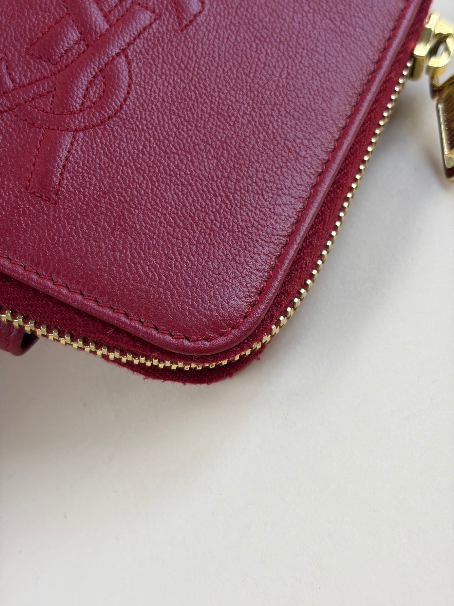YSL belle De Jour compact red small wallet