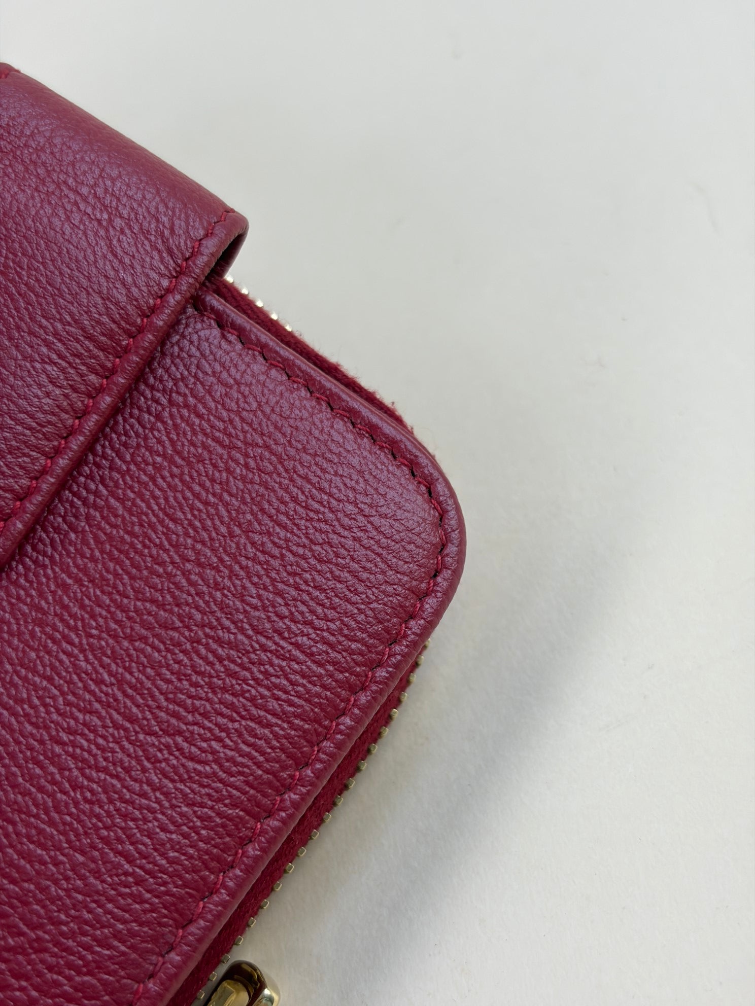 YSL belle De Jour compact red small wallet