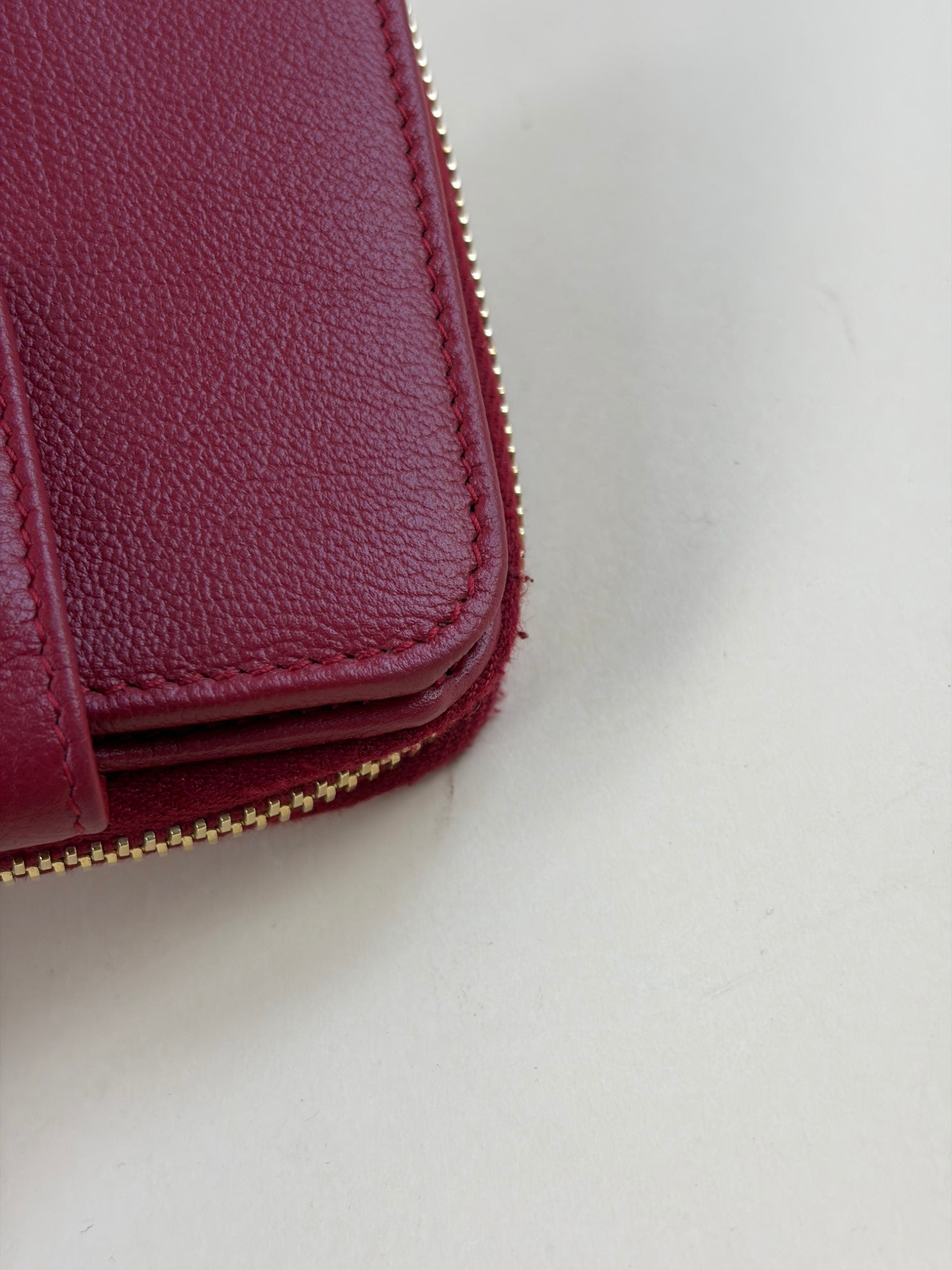 YSL belle De Jour compact red small wallet