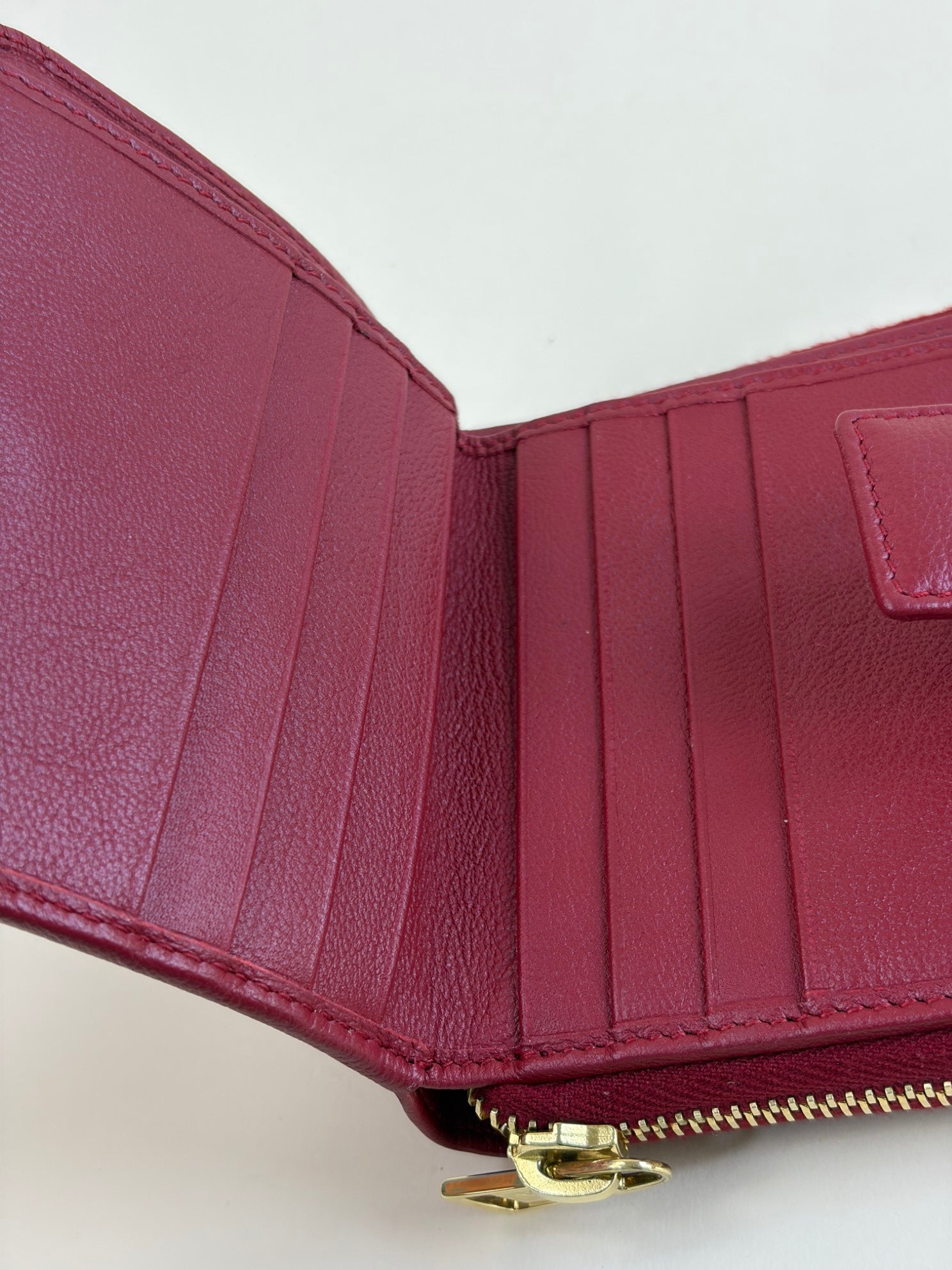 YSL belle De Jour compact red small wallet