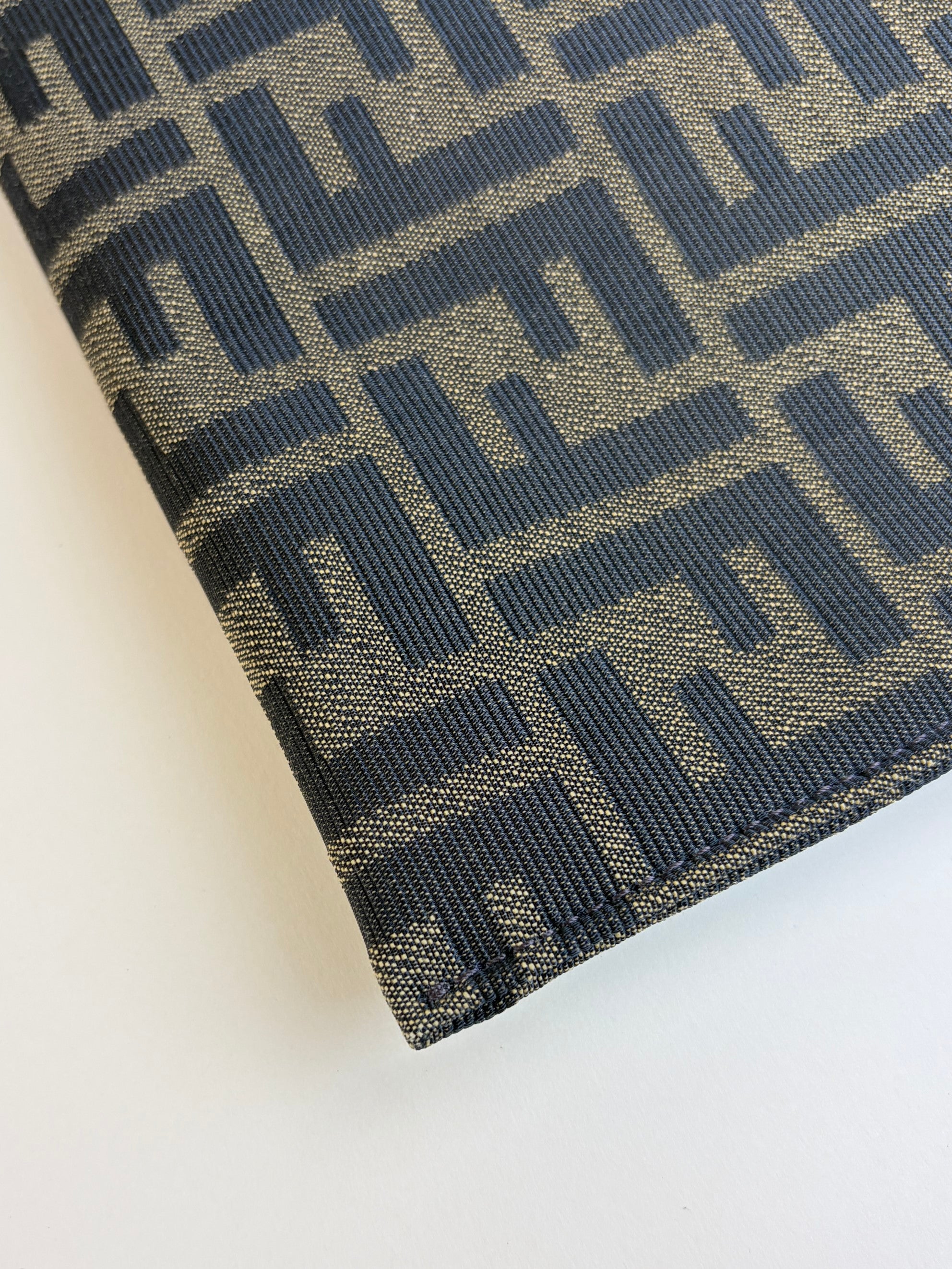 Fendi Brown FF Jacquard Fabric Large Flat Pouch